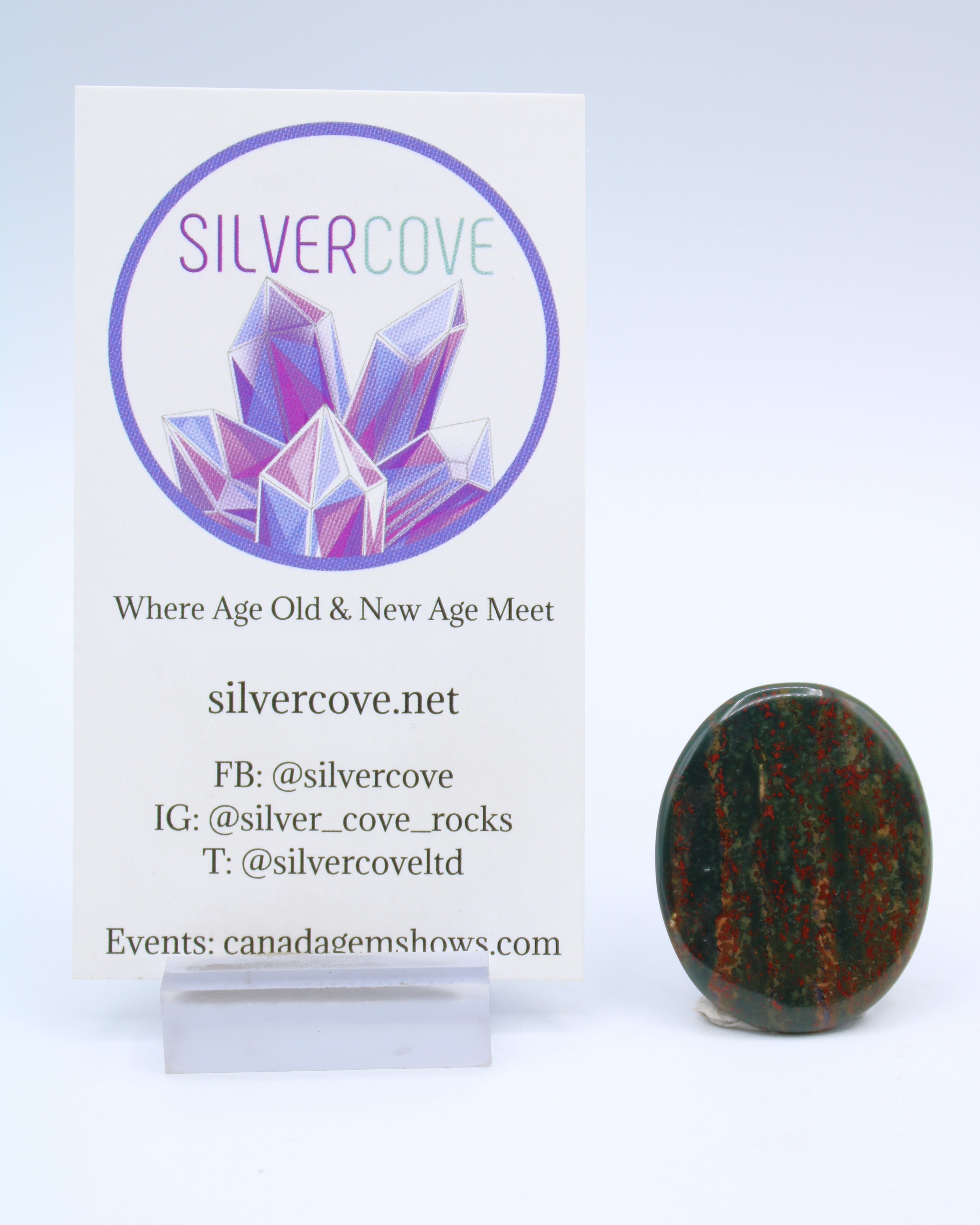 Natural Bloodstone Cabochon for Jewelry Making - Healing Stone for Pendants, Rings & Bracelets - Perfect for Meditation, Energy Work & Spiritual Gifts