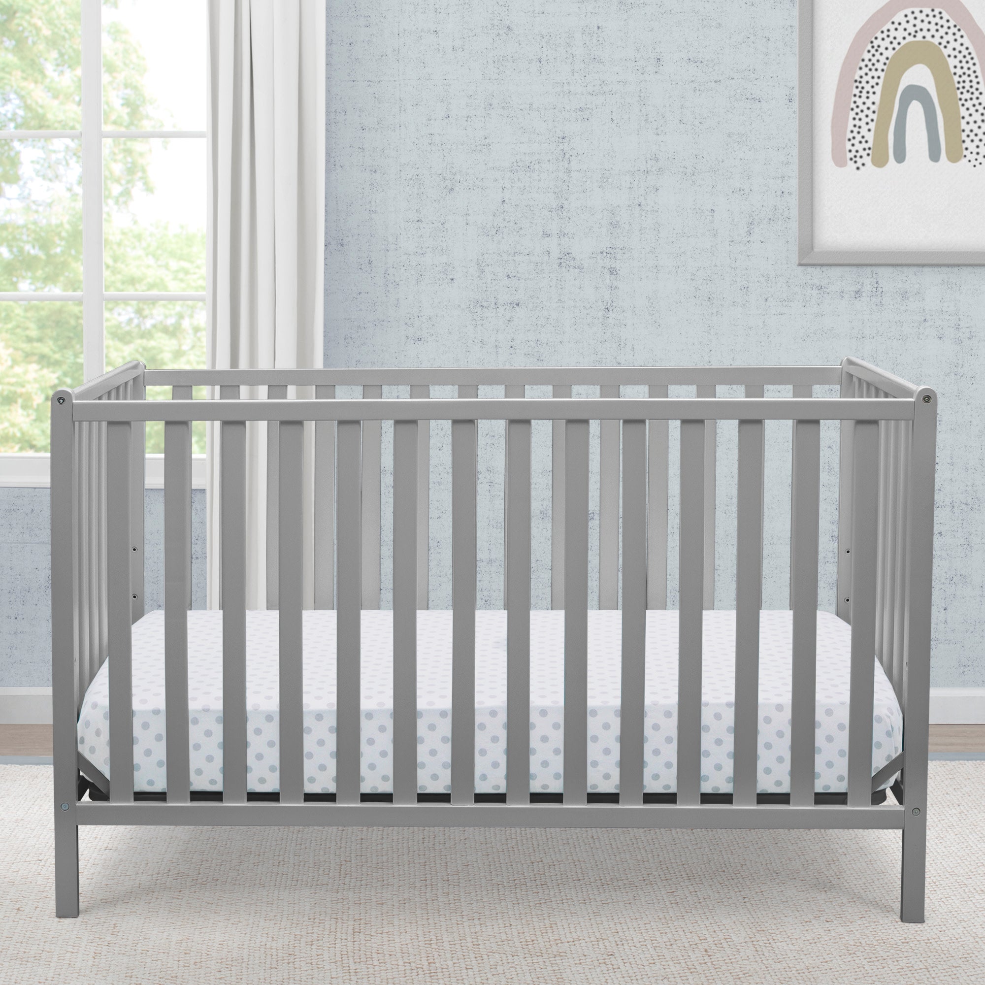 Heartland 4-in-1 Convertible Baby Crib - Toddler Bed, Daybed & Full-Size Bed - Safe Nursery Furniture for Newborn to Adult - Perfect for Baby Rooms, Daycare Centers & Guest Bedrooms