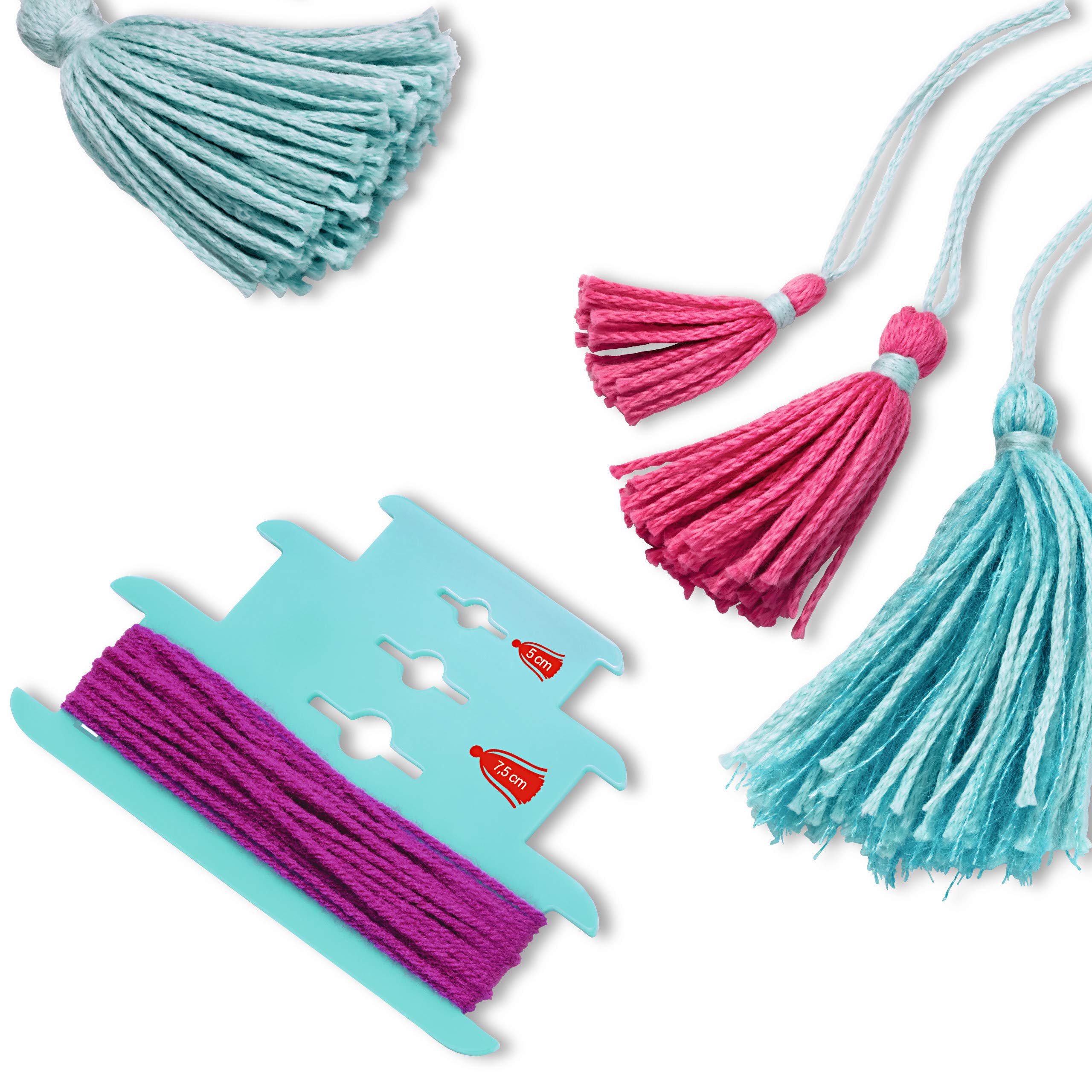 Prym Love Tassel Maker Kit - Blue DIY Craft Tool (24x10x2cm) for Home Decor, Scrapbooking & Gift Wrapping