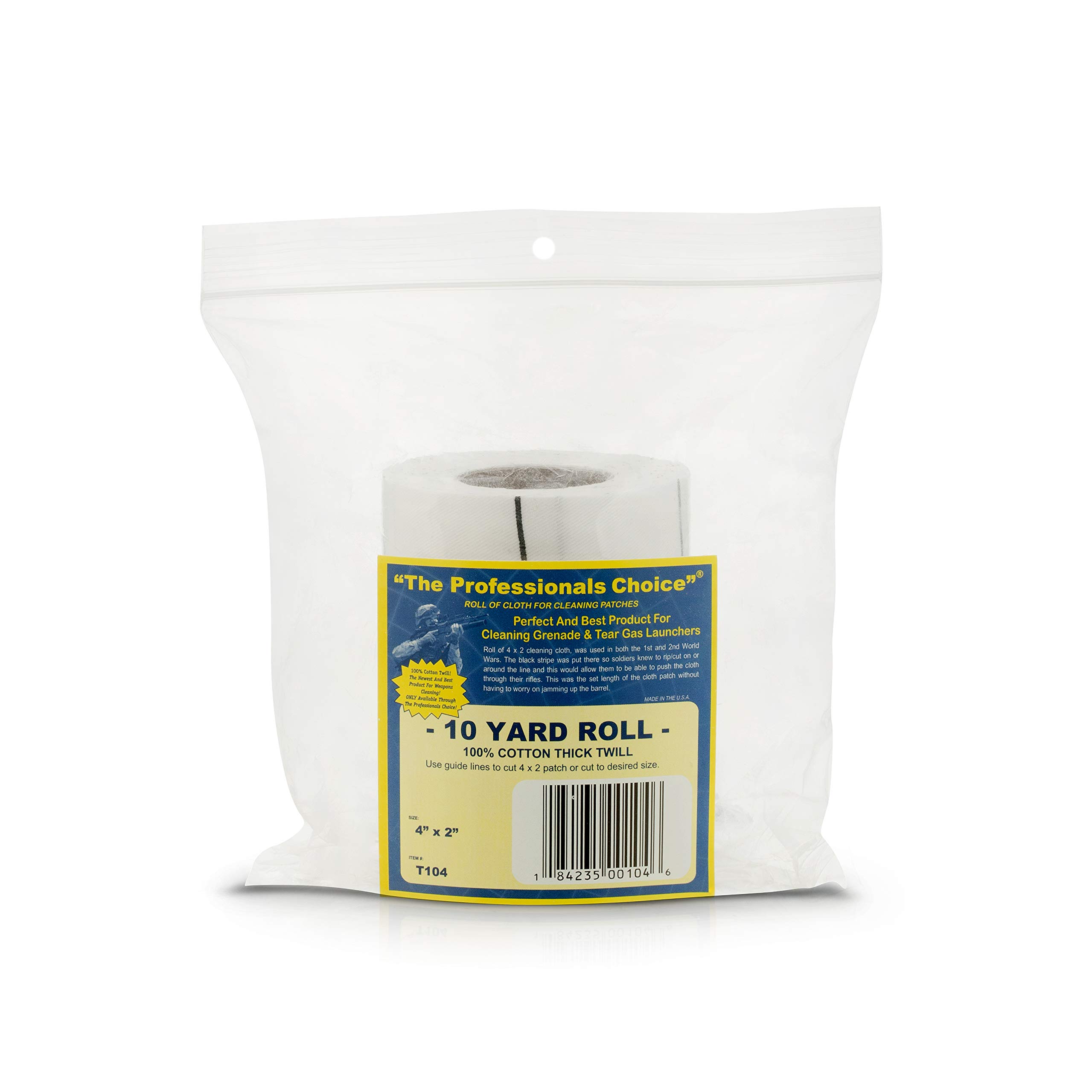 Premium Gun Cleaning Rolled Patches - 10-Yard Pistol & Rifle Maintenance Kit for Professional Shooters | Perfect for Range Days, Hunting Trips & Firearm Care