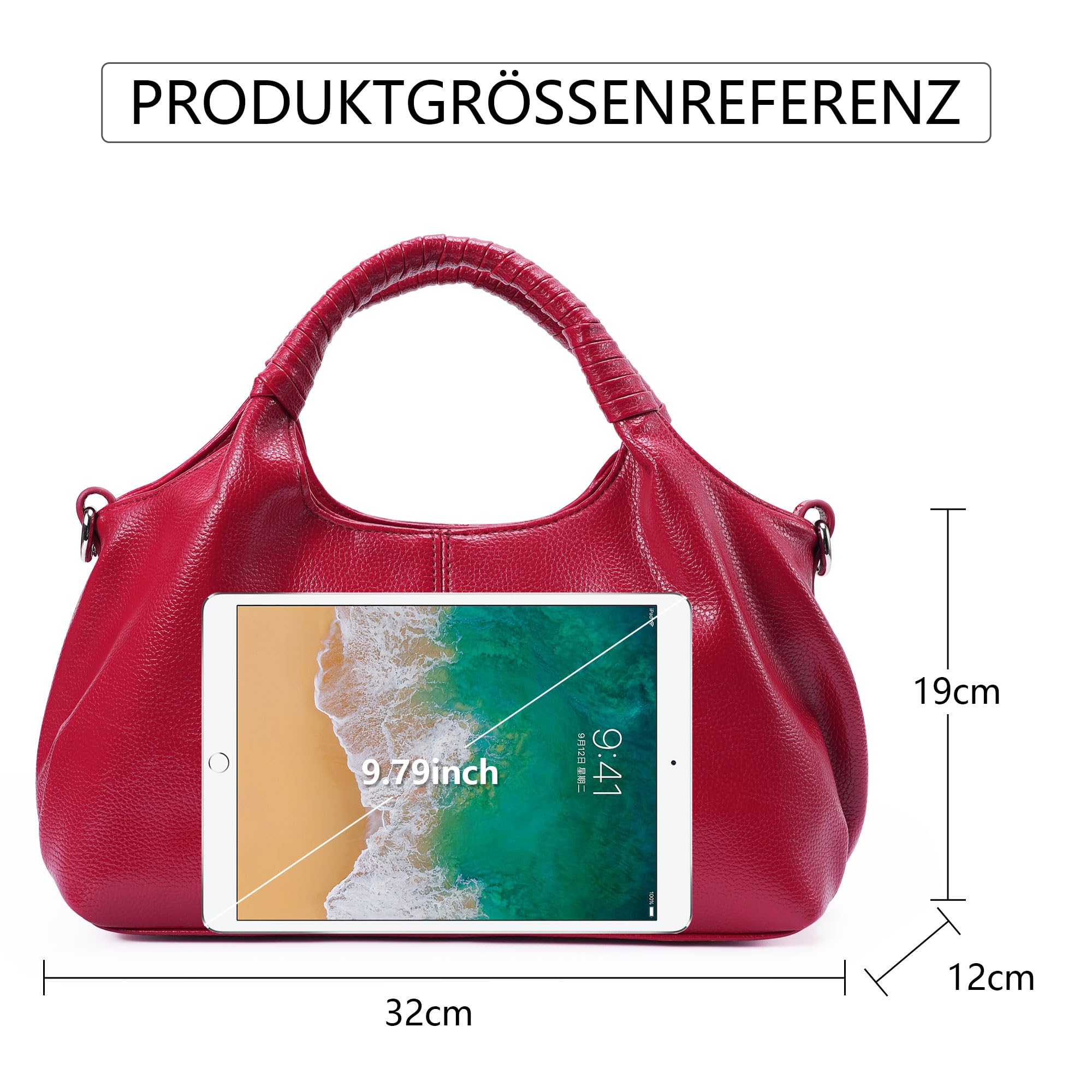 Genuine Leather Handbags for Women - Top Handle Satchel & Hobo Crossbody Bag | Stylish Purse for Work, Travel & Everyday Use