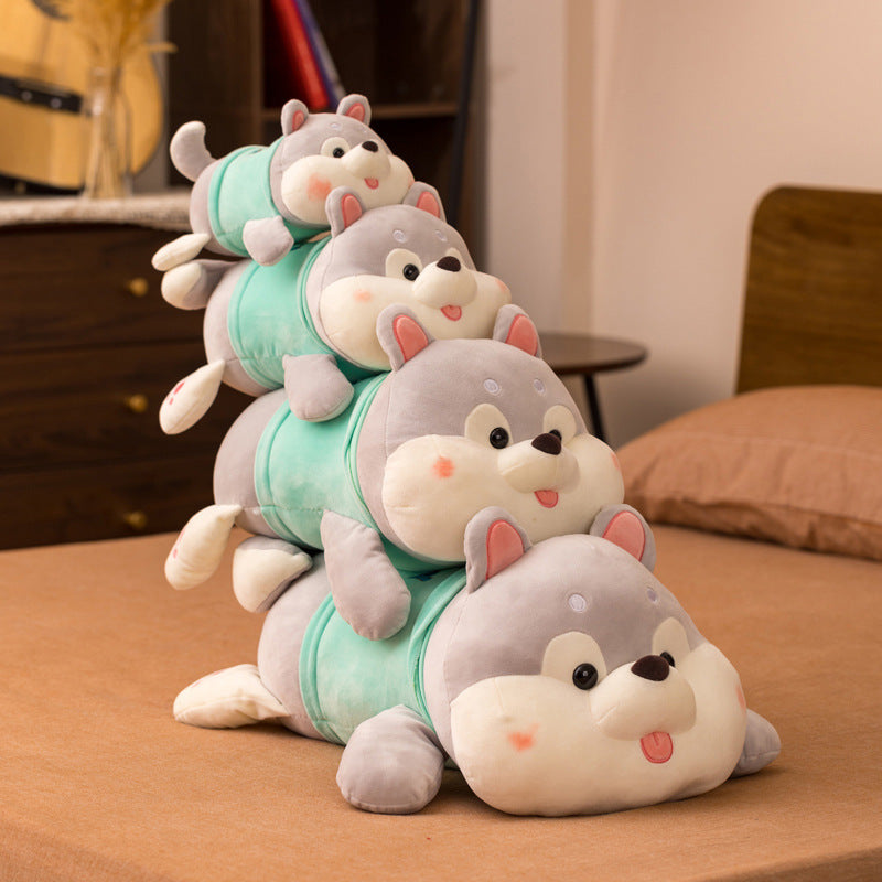 Giant Husky Body Pillow Plushie - Soft Hugging Pillow for Adults & Kids | Perfect for Cuddling, Anime Fans, Home Decor and Stress Relief