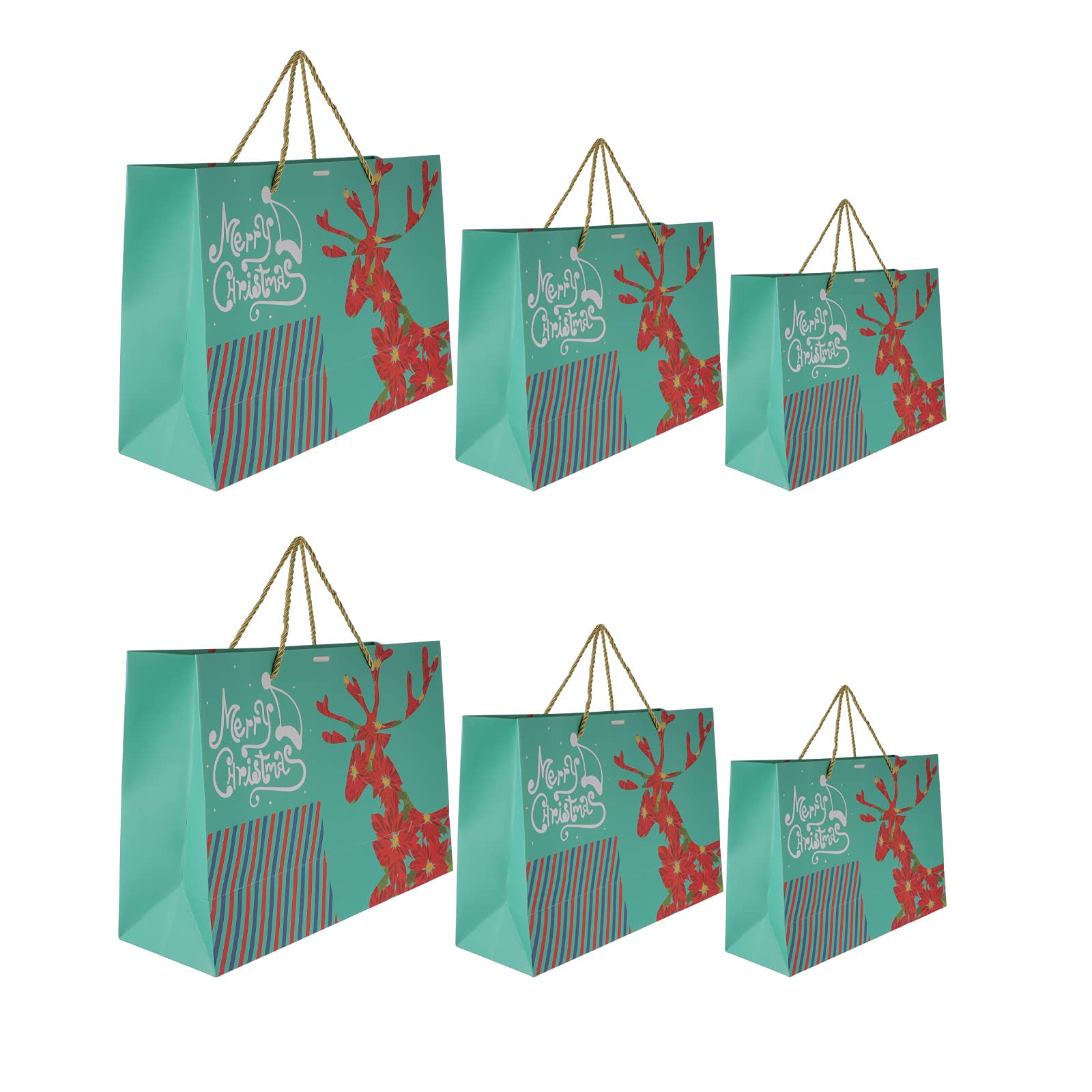 LUOZZY 6Pcs Christmas Candy Bags - Holiday Gift Packaging Bags with Boxes for Christmas Party Favors, Treats & Stocking Stuffers | Perfect for Xmas Gifts, Classroom Exchanges & Holiday Celebrations