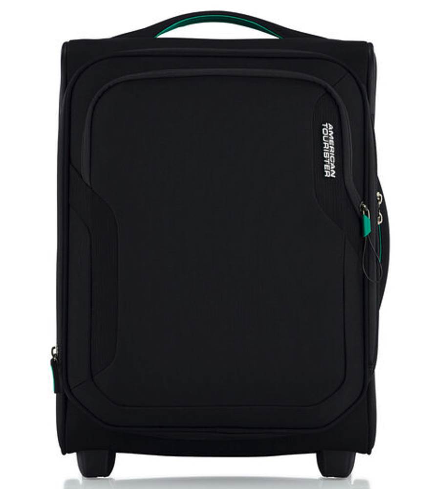 American Tourister Applite 5.0 20-Inch Carry-On Luggage - Lightweight Hardshell Spinner Suitcase with TSA Lock, Perfect for Business Travel & Weekend Getaways (Black)