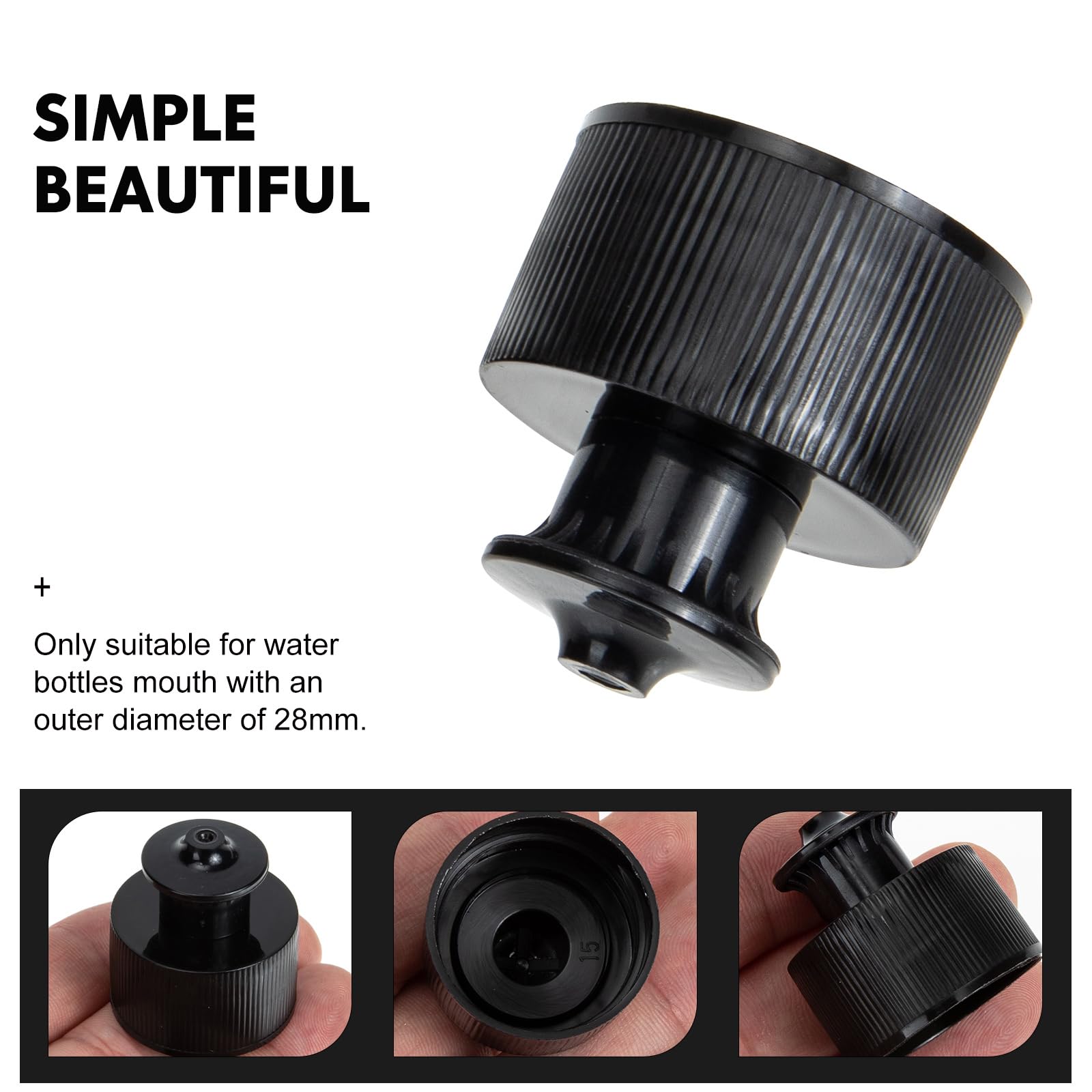 20Pcs Push Pull Replacement Bottle Caps - BPA-Free Plastic Water & Soda Bottle Lids - Leak-Proof Twist-On Caps for Sports, Gym, Travel & Outdoor Activities