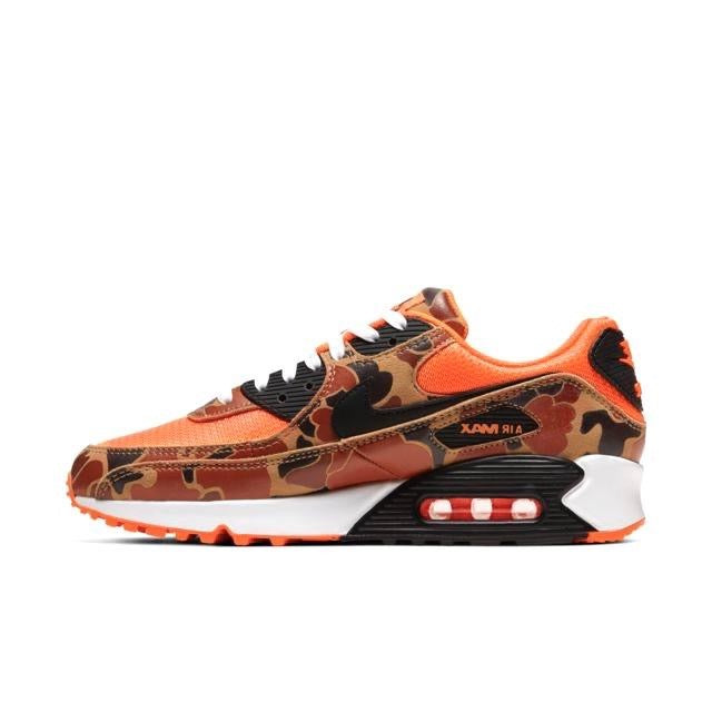 Nike Air Max 90 Sneakers - Duck Camo Orange Colorway - Men's/Women's Running Shoes for Jogging, Gym & Streetwear Fashion