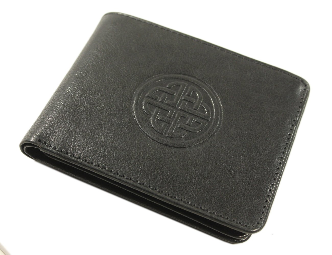 Authentic Irish Leather Wallet with Celtic Knot Design - Handmade in Ireland - Perfect for St. Patrick's Day Gifts & Everyday Use