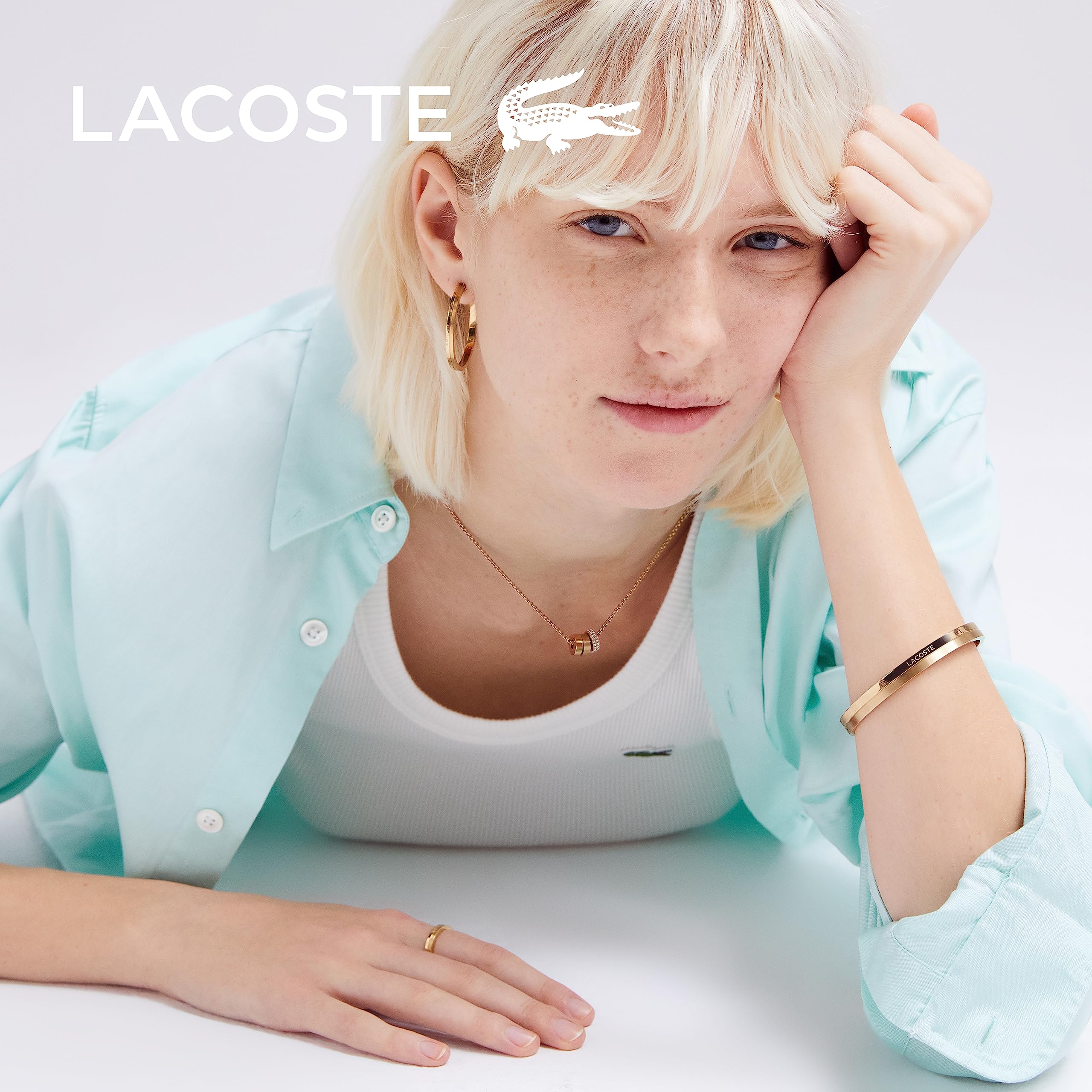 Lacoste Women's Crystal Pendant Necklace - Elegant Jewelry for Daily Wear