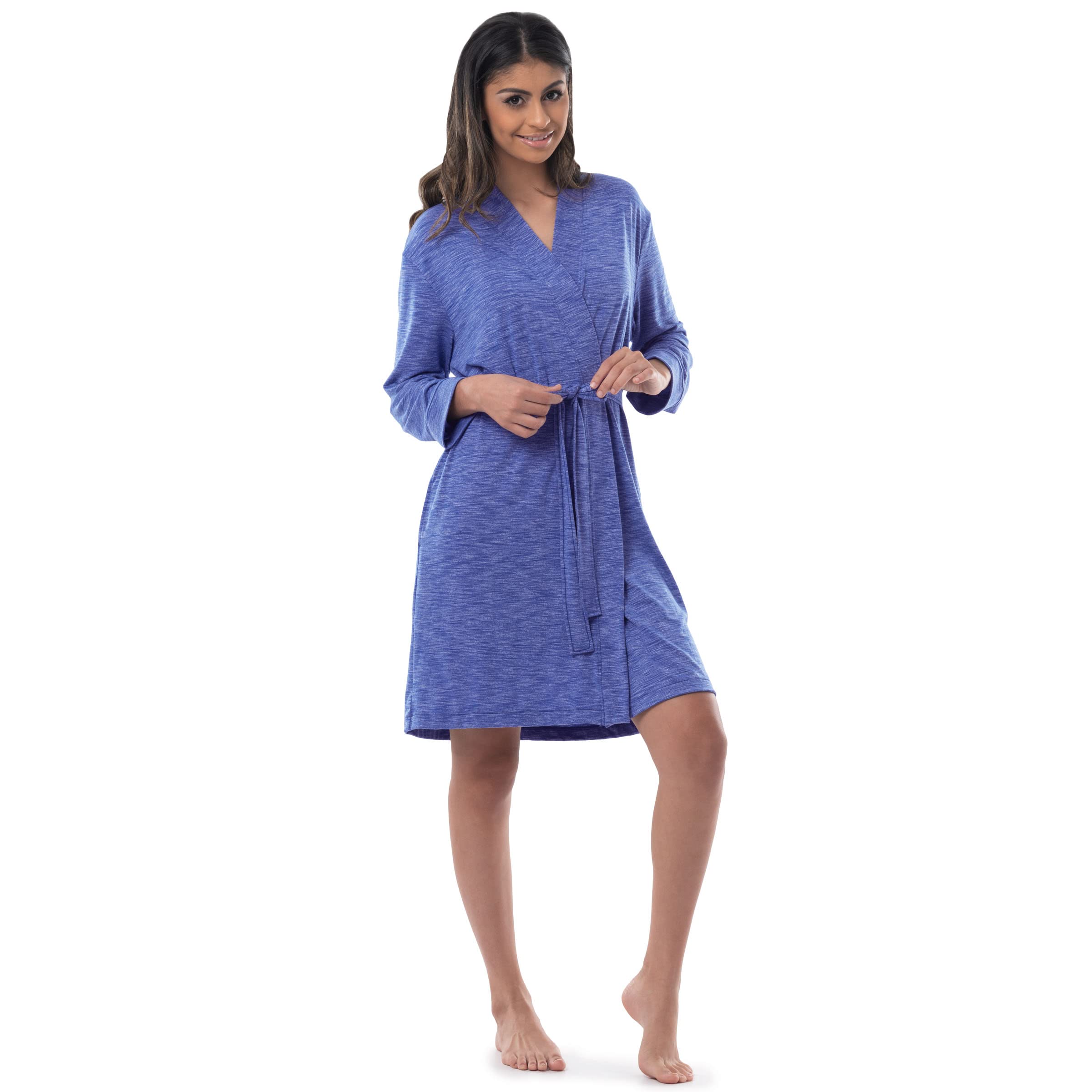Fruit of the Loom Women's Breathable Cotton Robe - Soft & Comfortable Bathrobe for Spa, Lounge & Relaxation at Home
