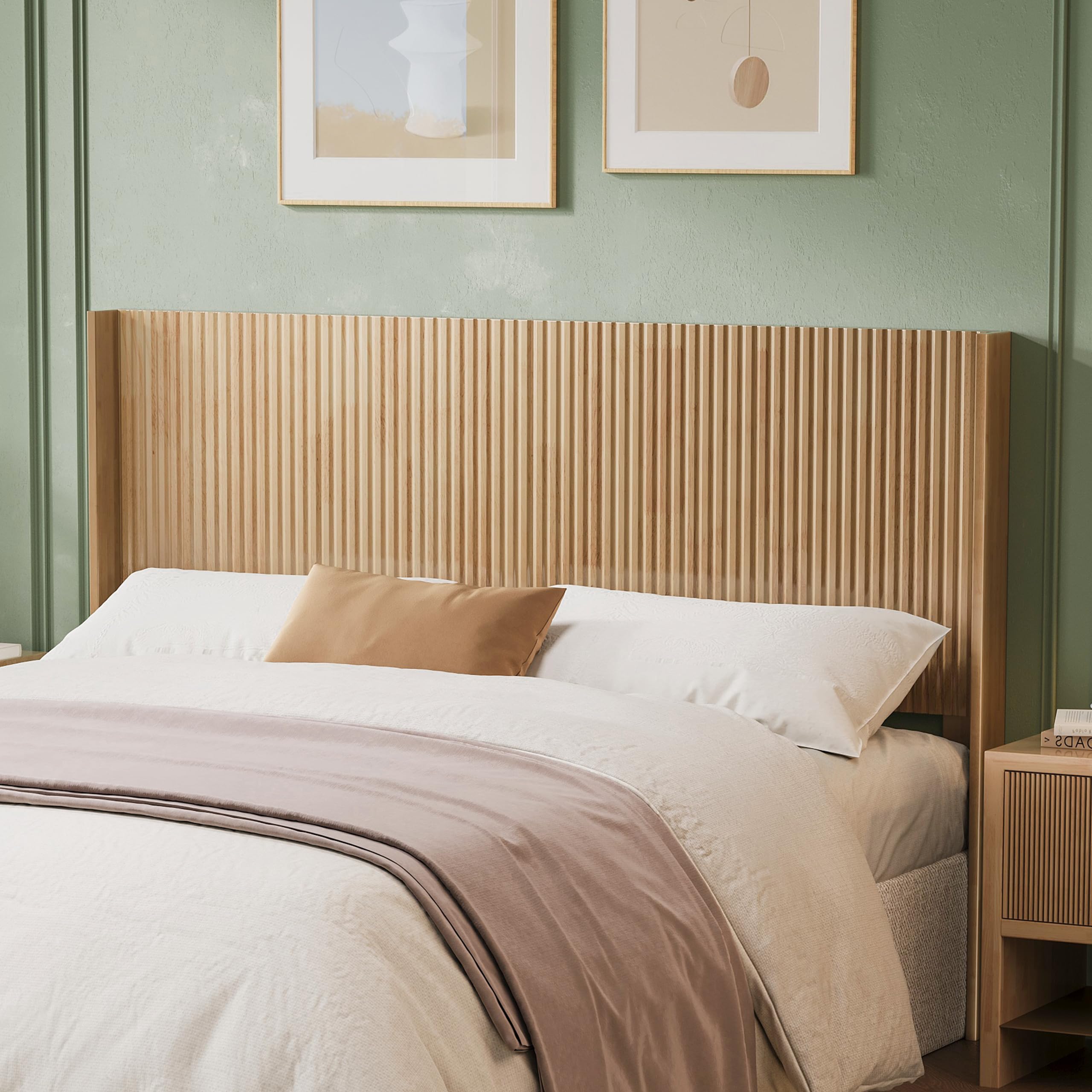 Modern Farmhouse Wood Headboard Queen Size - 64.6