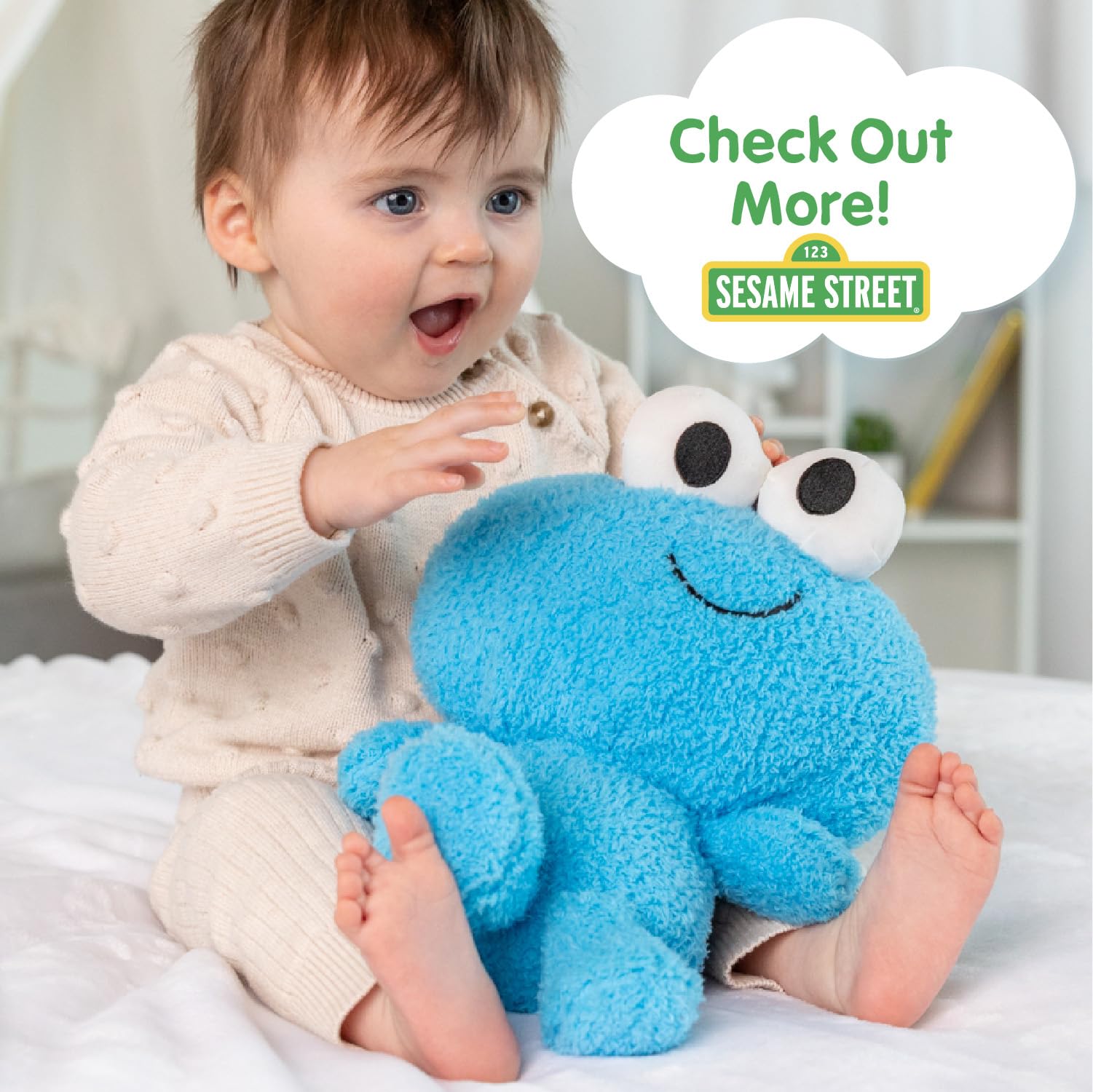 **Sesame Street Plush Toys Set - Elmo, Cookie Monster, Abby Cadabby & Big Bird Stuffed Animals for Toddlers 1-3 Years | Soft Cuddly Plushies for Playtime, Nursery Decor & Gifts**