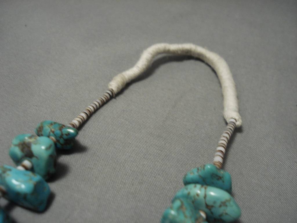 Vintage Navajo Turquoise Nugget Necklace - 153 Grams Authentic Native American Jewelry for Women - Perfect for Boho, Southwest & Tribal Fashion