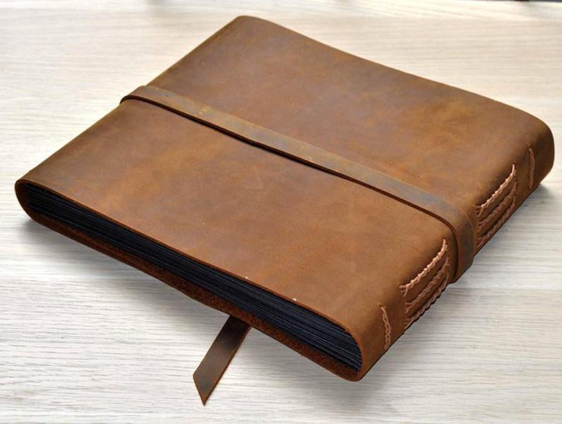 Personalized Engraved Leather Wedding Guest Book - Elegant Bridal Shower Memory Album for Wedding, Anniversary & Special Events - Perfect Gift for Couples