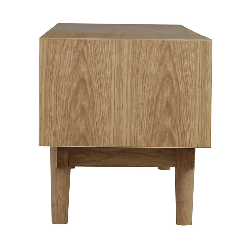 NAKULA 185.5cm Entertainment TV Stand with Storage - Natural & White Modern TV Console for Living Room - Perfect for Home Theater Setup & Living Room Organization