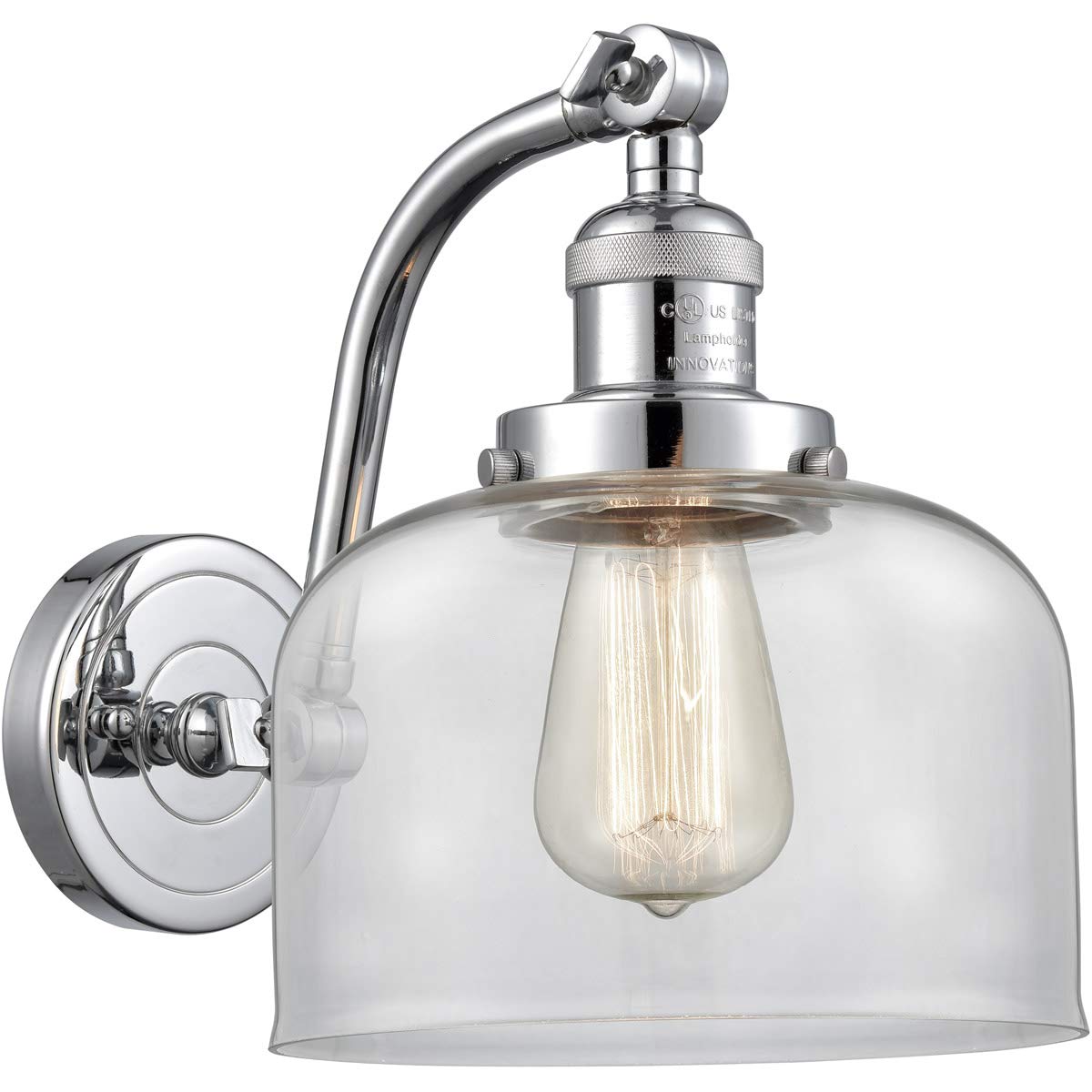 Innovations 515-1W-PC-G72-LED Vintage Dimmable LED Wall Sconce Light Fixture - Polished Chrome Finish - Perfect for Bedroom, Living Room & Hallway Lighting