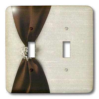 3D Rose Brown Satin Ribbon with Jewel Double Toggle Switch - Elegant Crafting & DIY Jewelry Making Supplies for Necklaces, Bracelets, and Gift Wrapping