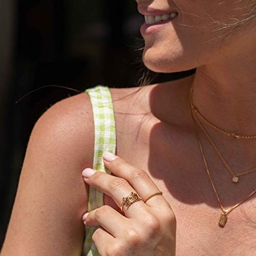 Personalized Dainty Custom Rings for Women - Heartfelt 2 Name Engraved Gold Rings, Perfect Gift for Wife or Girlfriend | Anniversary, Valentine's Day & Romantic Occasions