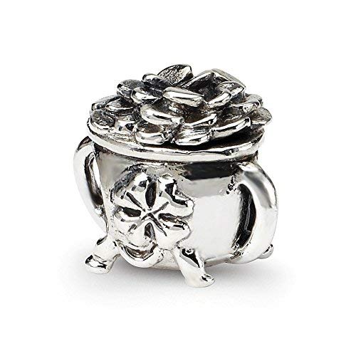 925 Sterling Silver Pot-Of-Gold Bead Charm for Jewelry Making - Perfect for Necklaces, Bracelets & DIY Craft Projects