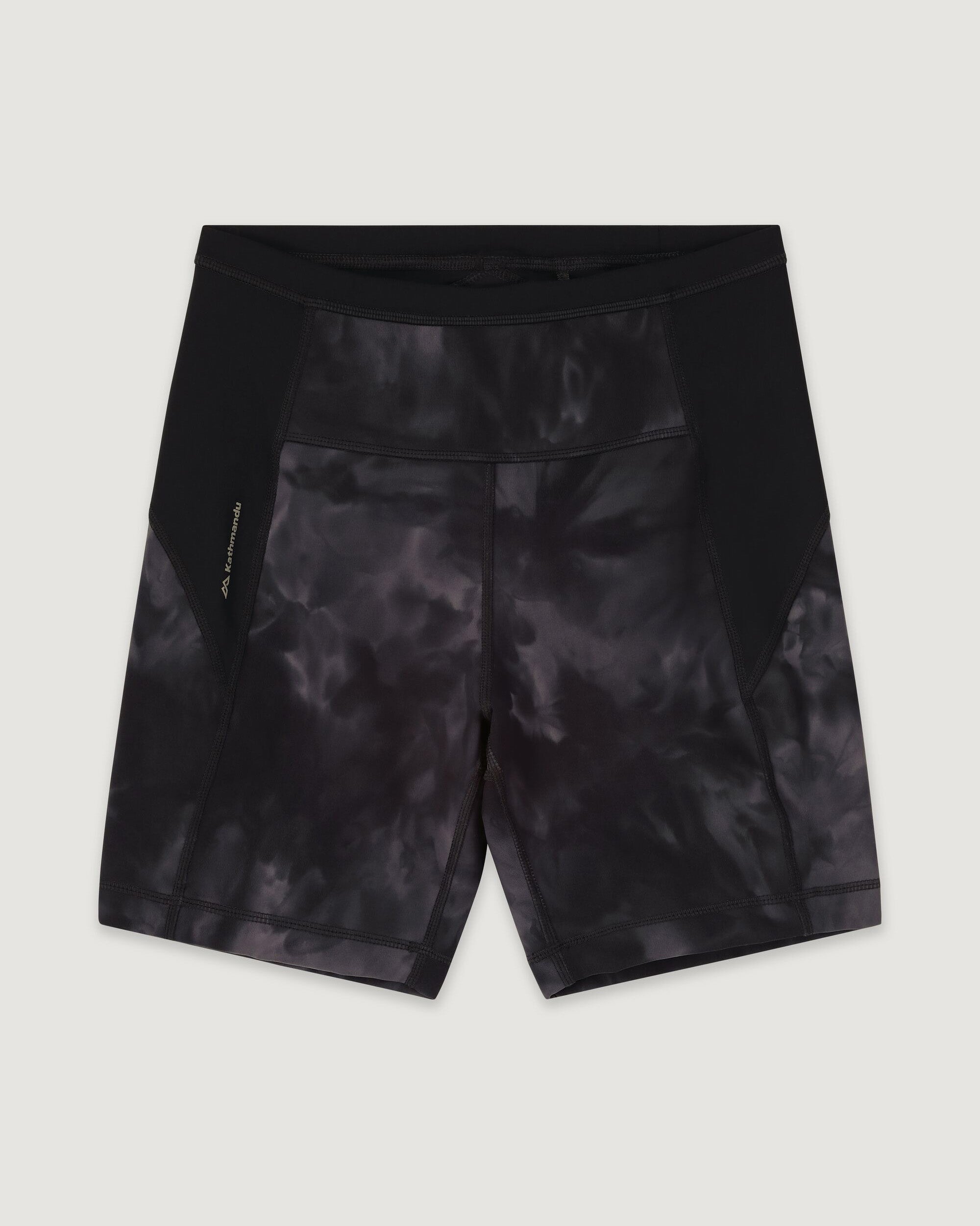 WELL.DER.NESS Women's High Waisted Yoga Shorts - Light Quartz Sunburst Print Workout Running Gym Activewear for Women