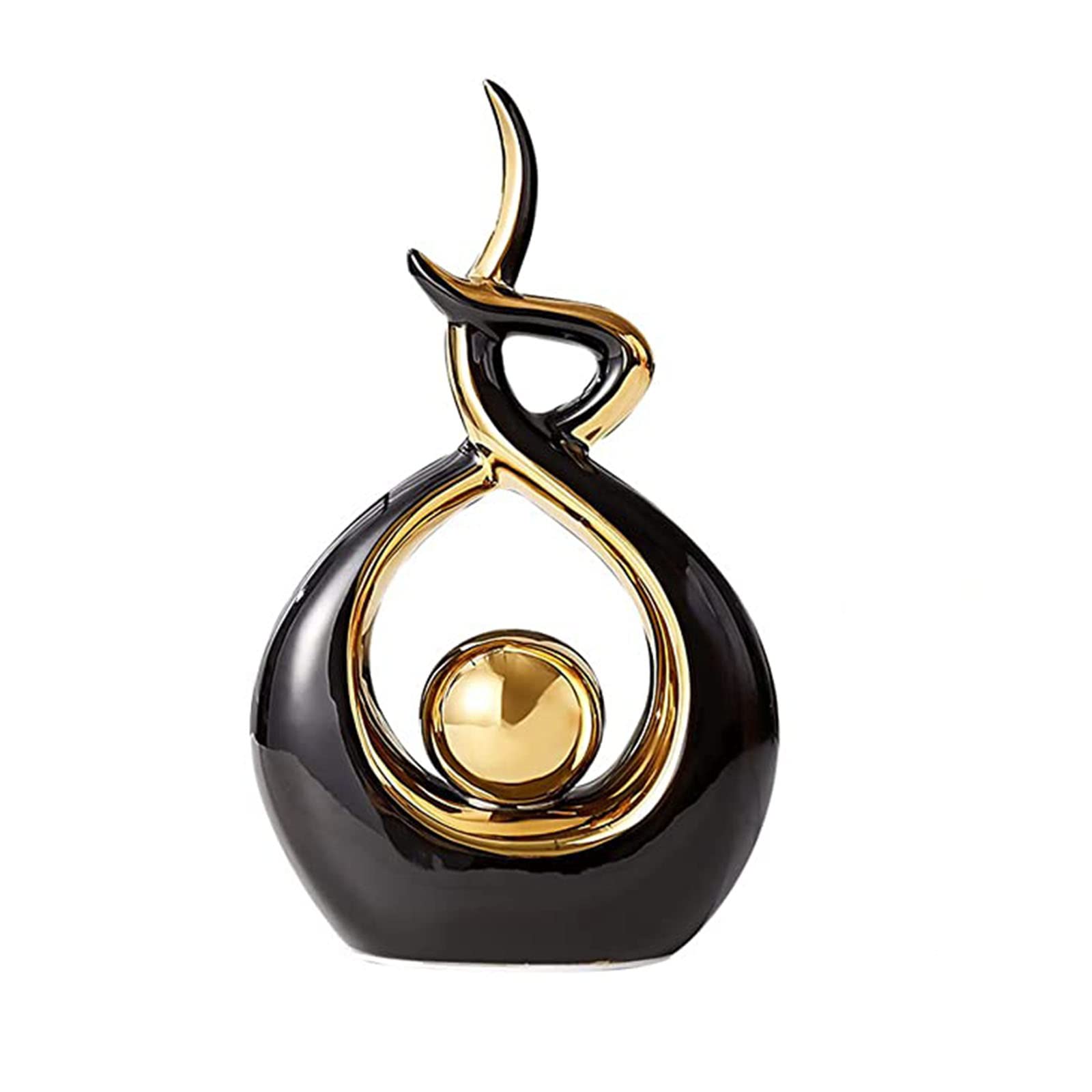 Modern Abstract Ceramic Sculpture Art Statue, Minimalist Home Decor for Living Room, Bedroom, Dining Room, Office, Coffee Table Centerpiece Decoration