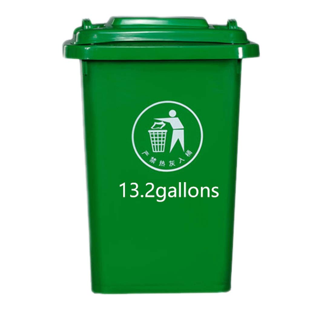 FABAX Outdoor Trash Can with Lid - 30L Plastic Garbage Bin for Home, Kitchen, Garden, Community & Terrace - Durable Hand-Open Cover Design for Sanitary Waste Disposal (Size B) - Perfect for Patio, Backyard, Office & Public Spaces