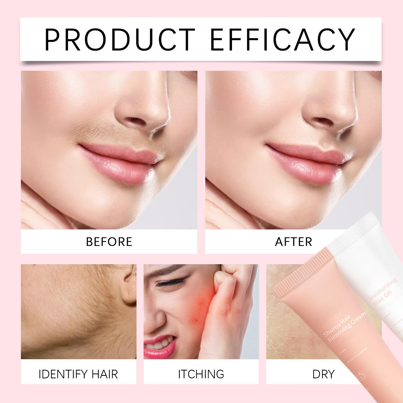 SilkLip Hair Removal Kit - Painless & Effective At-Home Hair Remover for Women & Men - Smooth Skin on Legs, Arms, Bikini Line & Face - Rechargeable & Portable for Travel Use