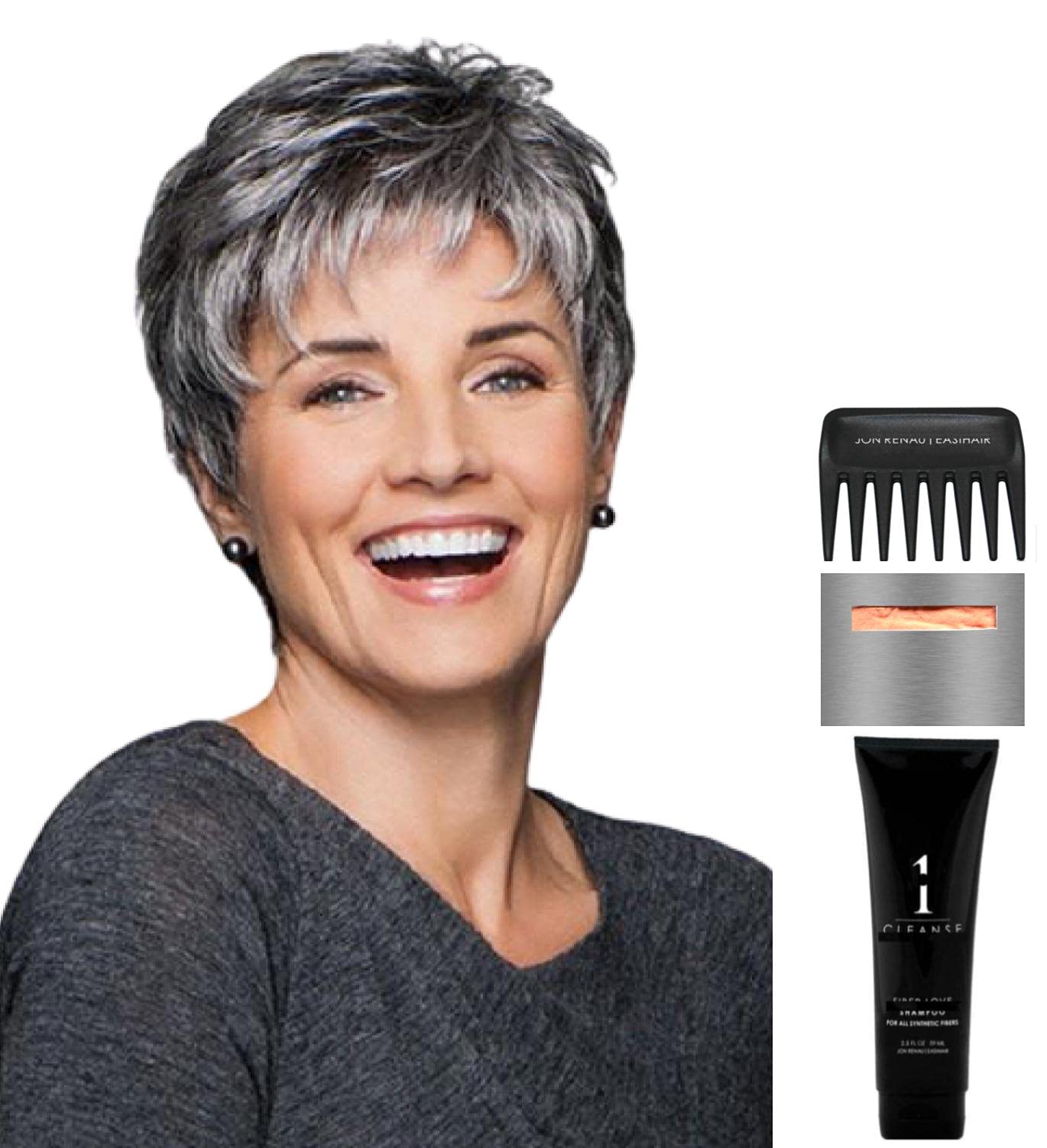 Gabor Incentive Petite Wig Bundle - 5 Piece Set with Christy's Wigs Q&A Booklet, Travel Size Wig Shampoo (2oz), Wig Cap & Wide Tooth Comb - Color G13+ | Perfect for Travel, Cosplay & Everyday Wear