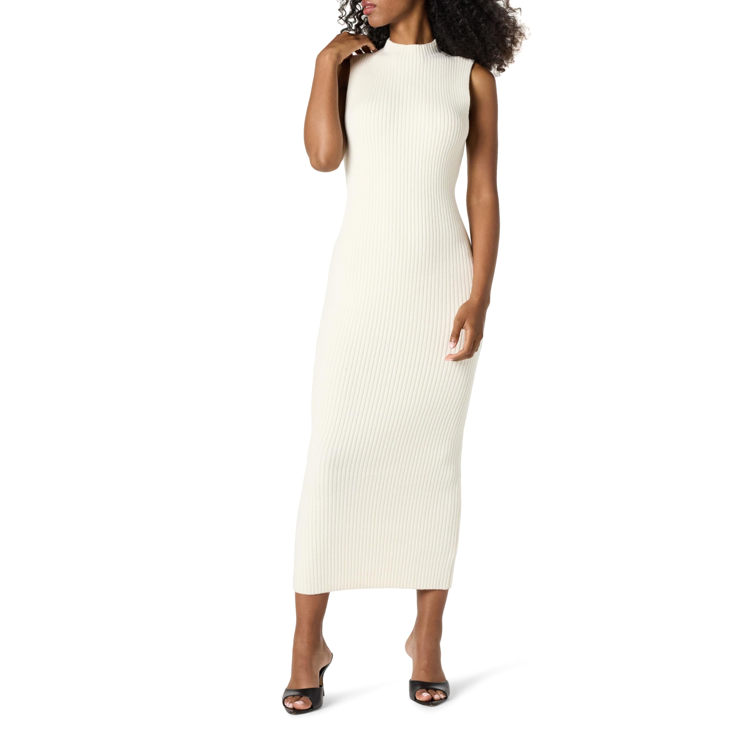 The Drop Women's Jodi Mock Neck Sweater Dress - Long Sleeve Maxi Knit Dress for Fall & Winter, Perfect for Office, Date Night and Holiday Parties
