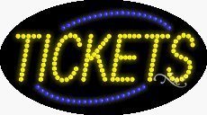 LED Tickets Sign - 27 x 15 x 1 Inches - USA Made - Perfect for Movie Theaters, Box Offices & Event Venues