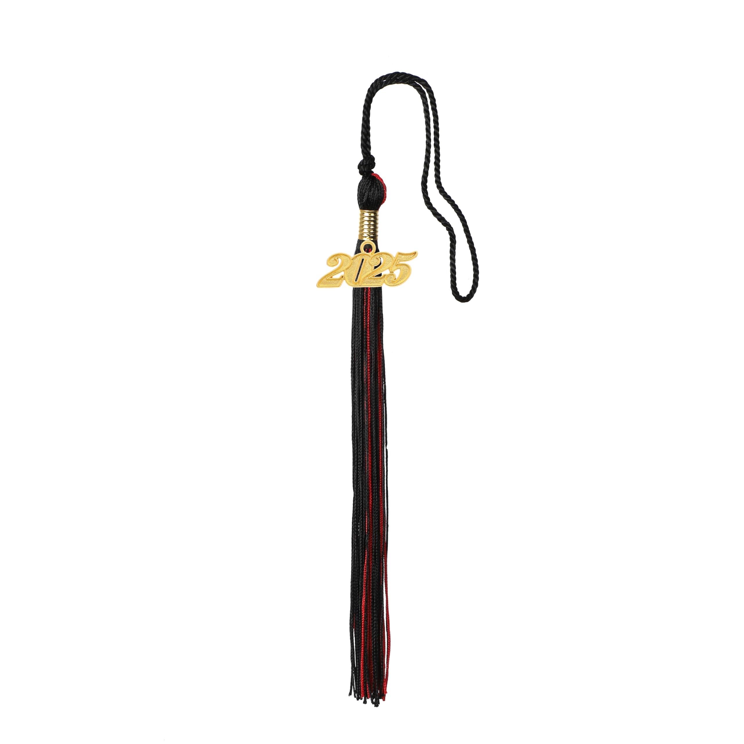 2024 Graduation Tassel with Year Charm - Single & Multi-Color Options (Black, Red) - Perfect for High School & College Graduation Ceremonies