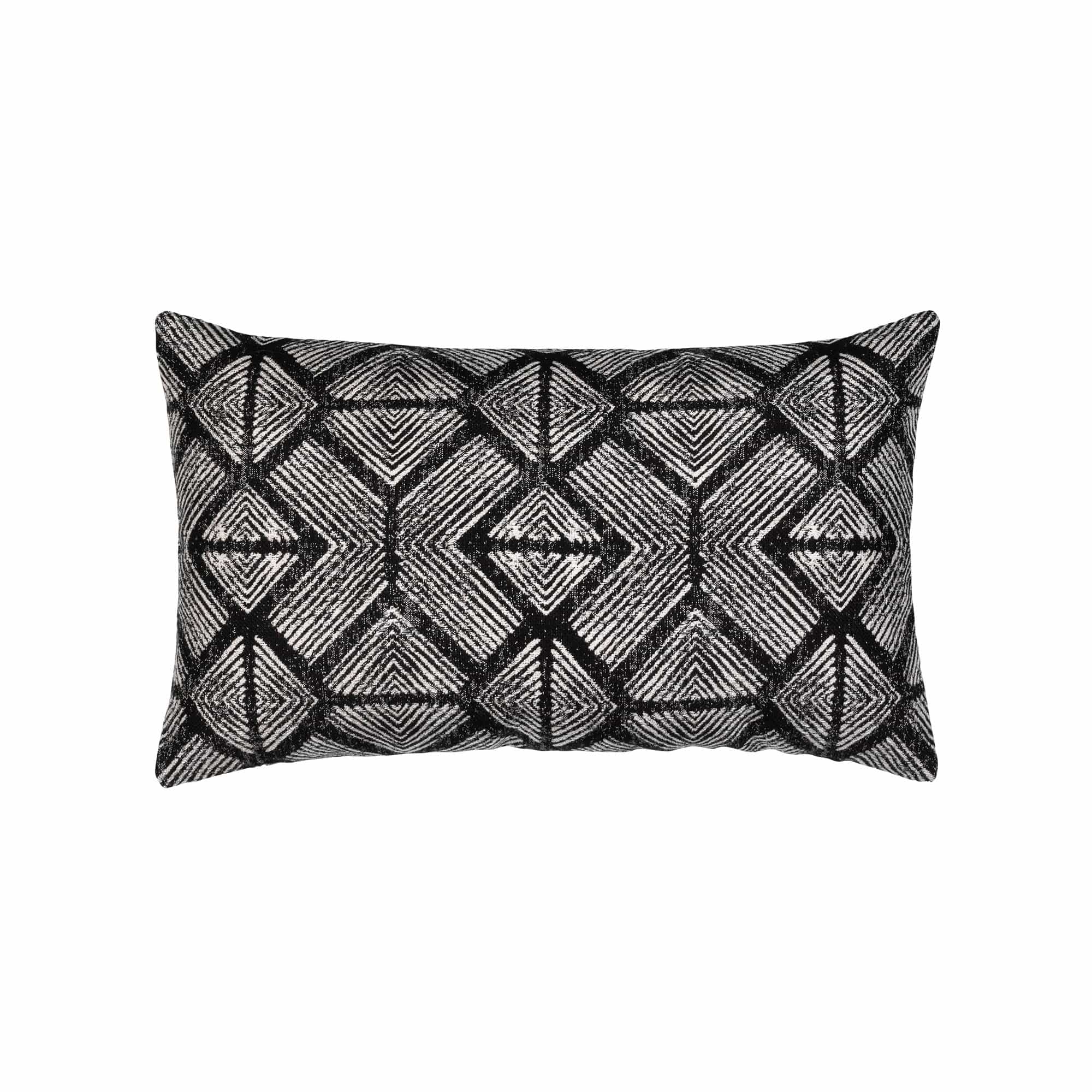 Bakuba Ebony Lumbar Pillow - Handmade Decorative Throw Pillow for Sofa, Bed & Couch - Perfect for Home Decor, Living Room & Bedroom Accent
