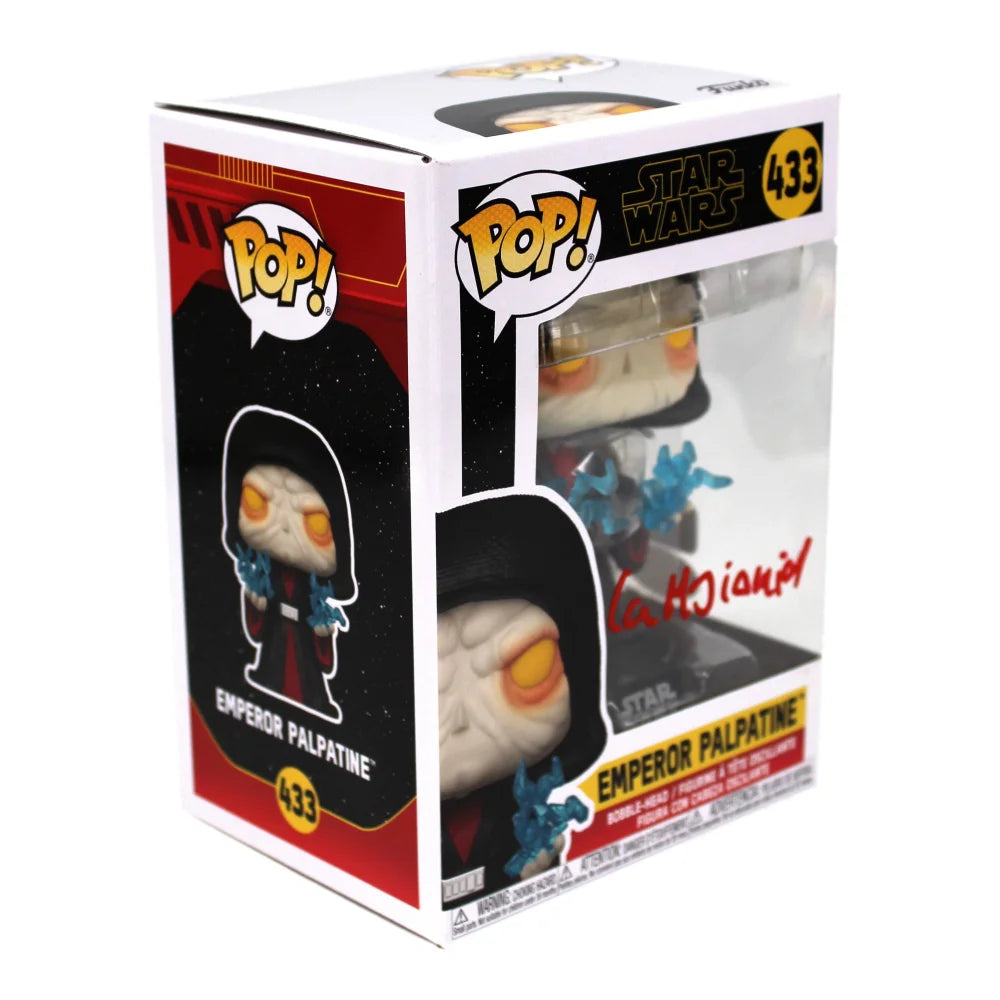Ian McDiarmid Autographed Funko Pop Star Wars Emperor Palpatine #433 - JSA & IGM Certified COA - Signed Collectible for Star Wars Fans & Memorabilia Displays