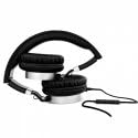 V7 HA601-3NP Foldable Lightweight Headphones with Built-in Mic & Volume Control - Compatible with iPhone, iPad, Smartphones, Tablets, PC & Laptops - Perfect for Gaming, Online Classes & Remote Work (Black/Silver)