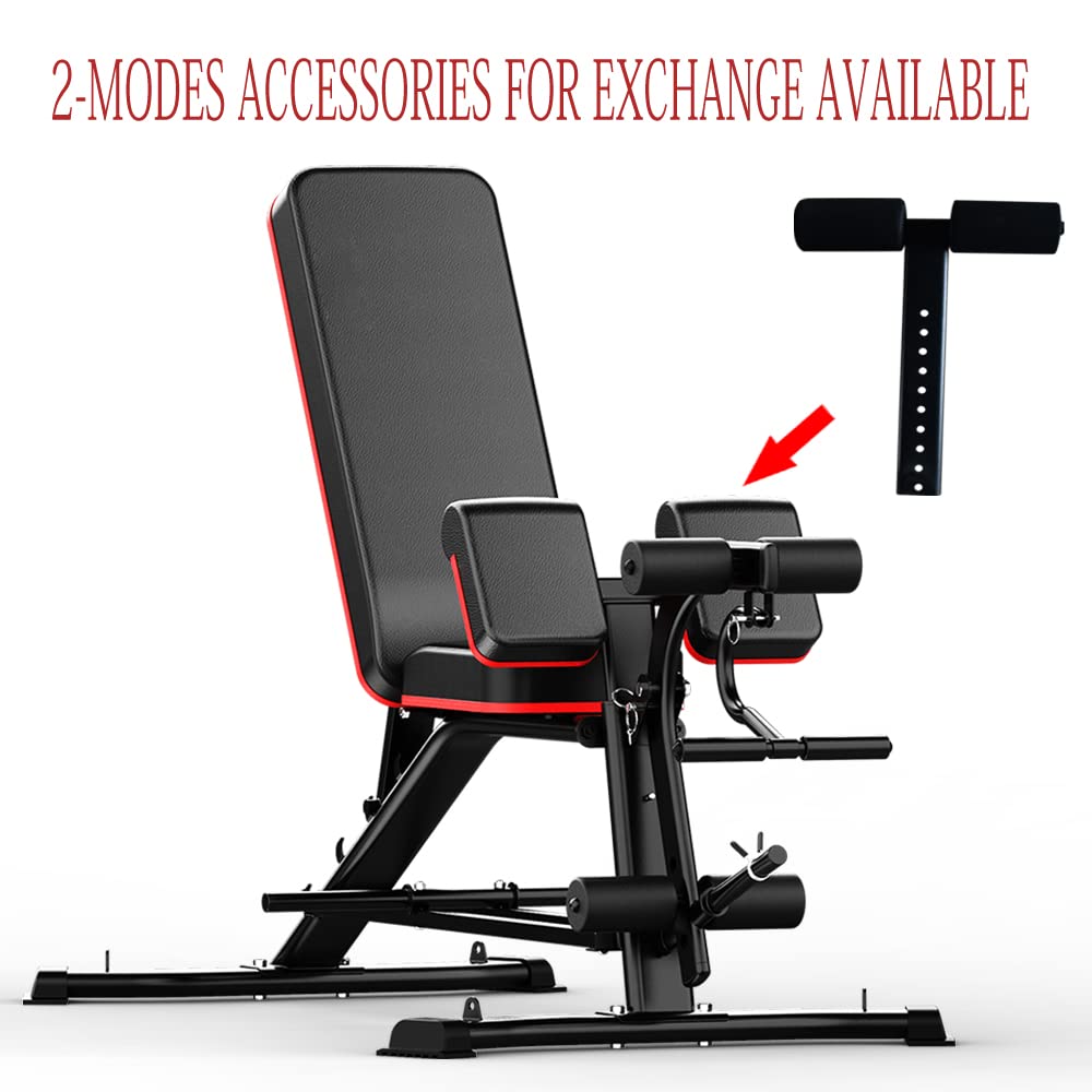 EASY BIG Adjustable Weight Bench with Leg Extension - Multi-Position Strength Training Bench for Dumbbell Exercises, Ab Workouts & Home Gym (Ideal for Full-Body Workouts & Small Spaces)