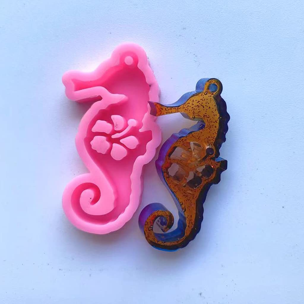 Castle Car & Seahorse Epoxy Resin Silicone Mold - DIY Keychain Pendant Jewelry Making Kit for Handmade Crafts, Home Decor & Gifts | Perfect for Resin Art, DIY Projects & Unique Decorations
