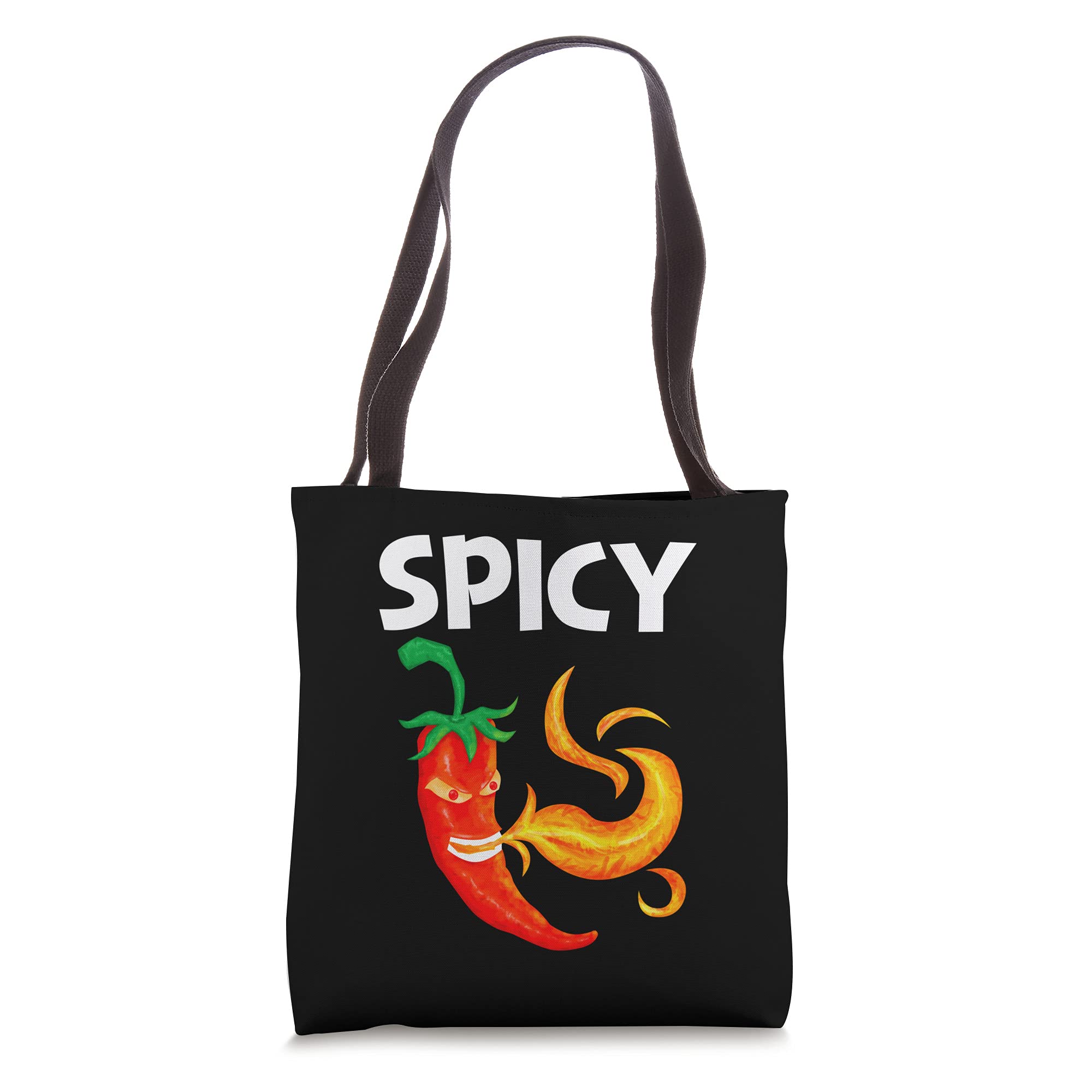 Funny Chili Pepper Tote Bag for Men & Women - Red Spicy Flaming Jalapeno Design - Perfect for Grocery Shopping, Beach Trips & Everyday Use