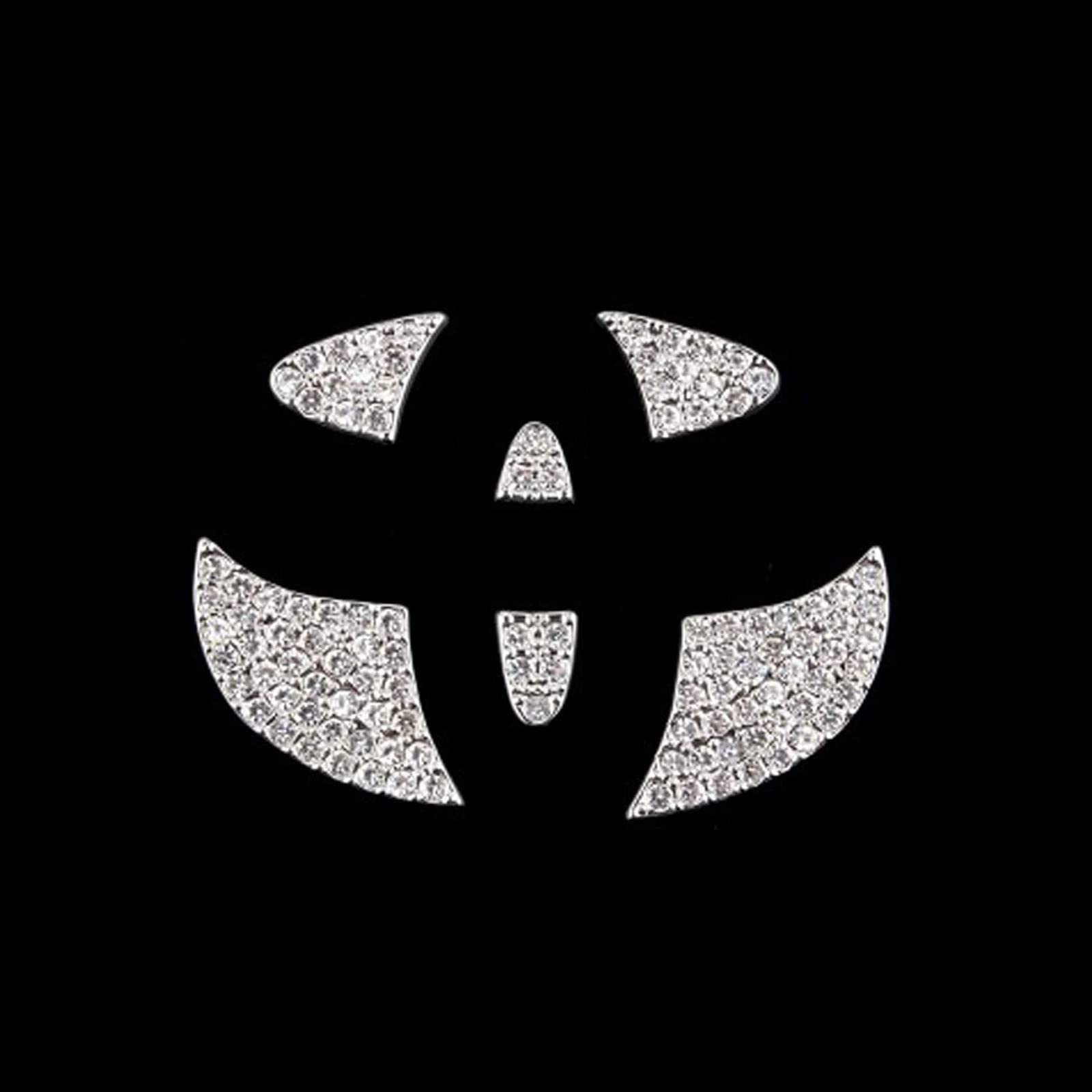 Sparkling Crystal Steering Wheel Emblem Bling - Diamond Decal Overlay for Cars | Luxury Car Accessories for Mercedes, BMW, Audi | Perfect for Customization & Night Driving Glam