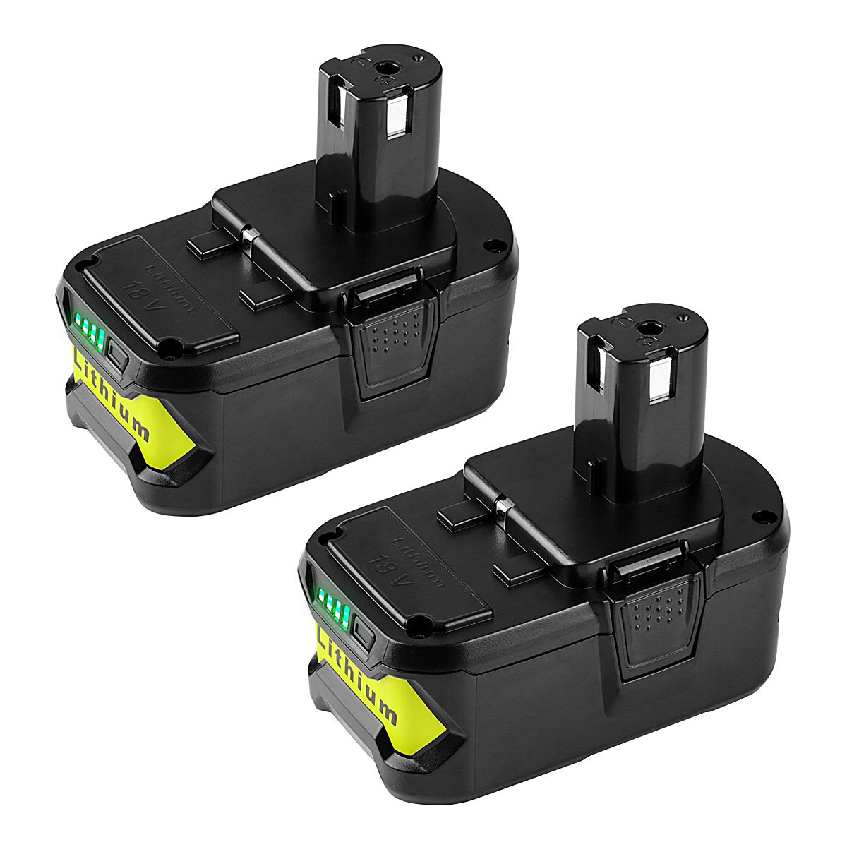 Energup 2-Pack 6500mAh 18V Replacement Battery for Ryobi P102 P103 P104 P105 P107 P108 P109 P122 - Compatible with Ryobi 18V ONE+ Lithium Batteries - Perfect for Power Tools, Drills, Saws & Outdoor Equipment
