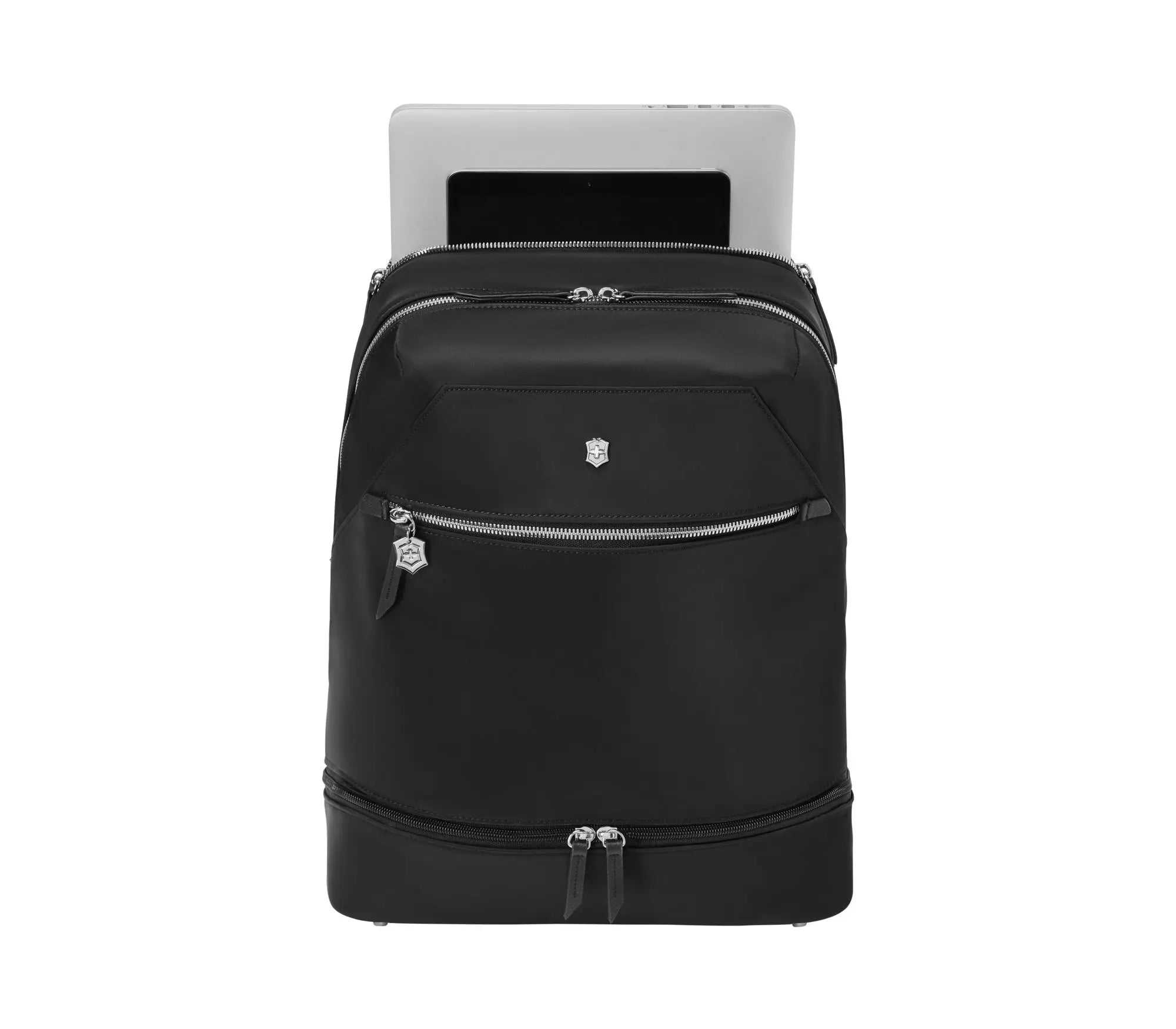 Victoria Signature Deluxe Backpack 15 Inch Laptop Backpack for Women & Men - Waterproof Travel Backpack with USB Charging Port, Anti-Theft Design - Perfect for Work, School, College & Business Travel (Black)