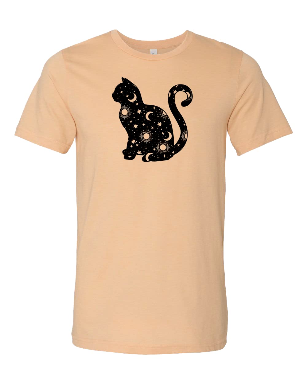 Celestial Cat T-Shirt - Cat Moon Star Graphic Tee for Women & Men - Unique Cat Lover Gift - Perfect for Casual Wear, Gifts & Cat-Themed Events