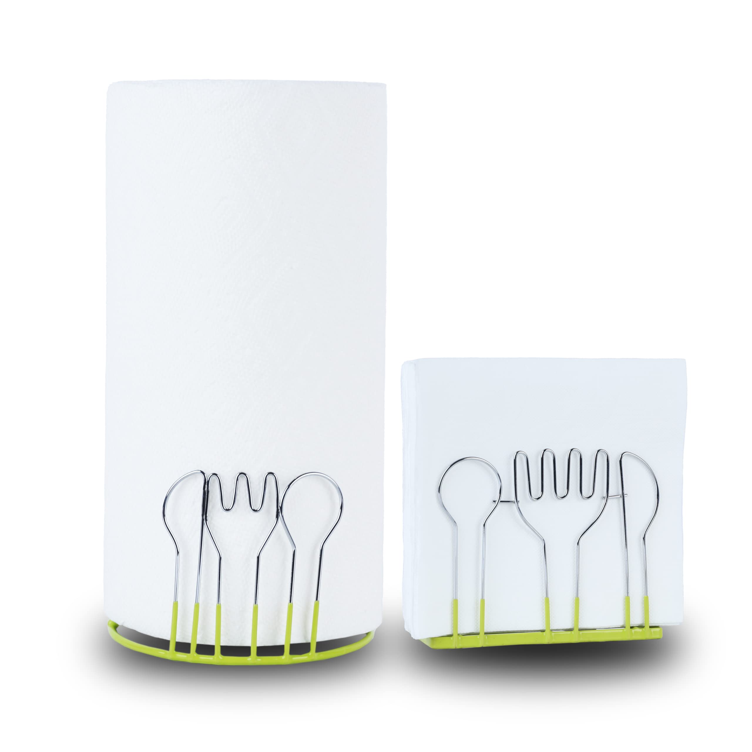 Stainless Steel Wire Napkin Holder & Paper Towel Holder - Modern Cutlery Organizer for Kitchen & Dining - Perfect for Restaurants, Picnics, and Home Use