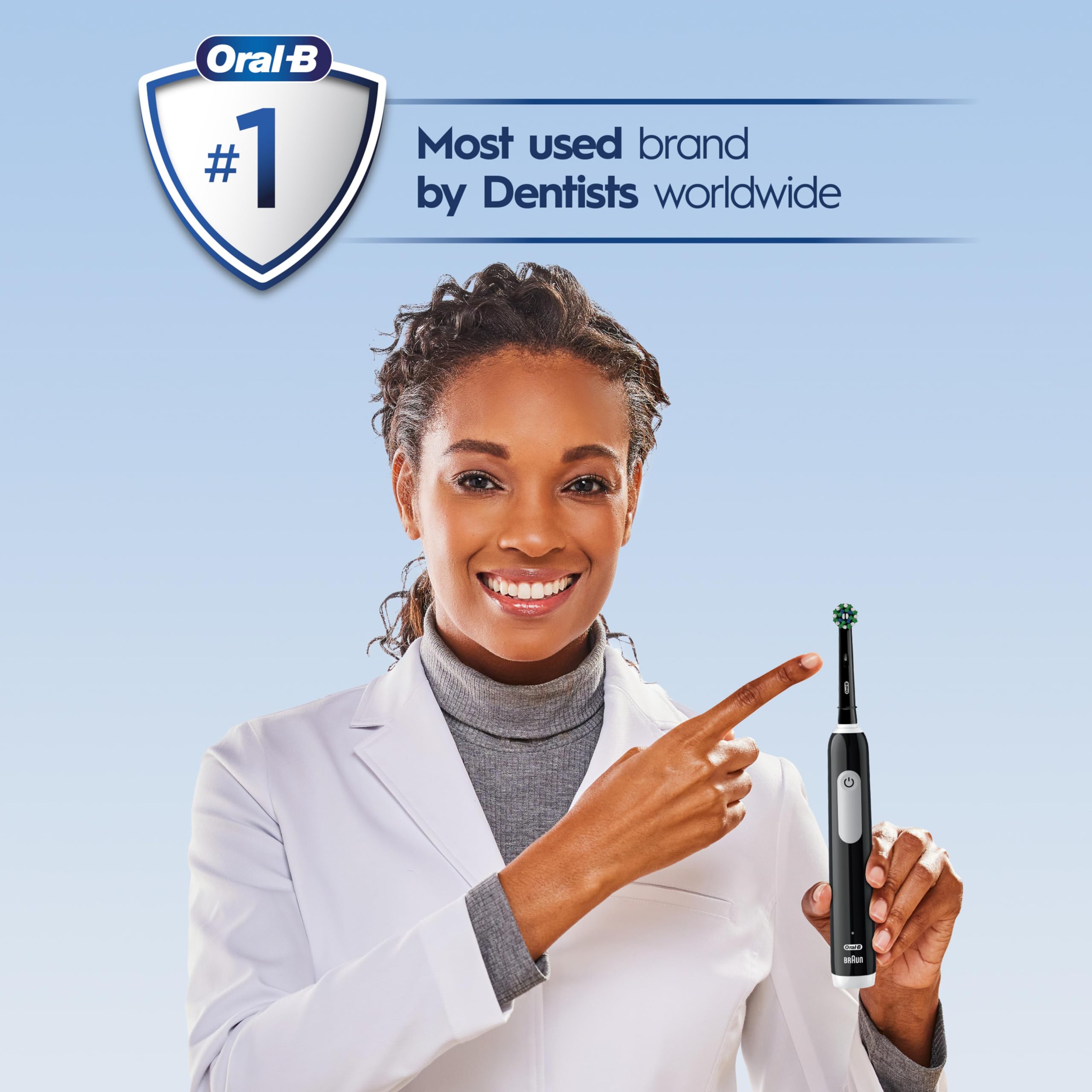Oral-B Pro Limited Edition Rechargeable Electric Toothbrush - Black, Includes 2 Brush Heads & Travel Case - Perfect for Home Use, Travel, and Daily Oral Care