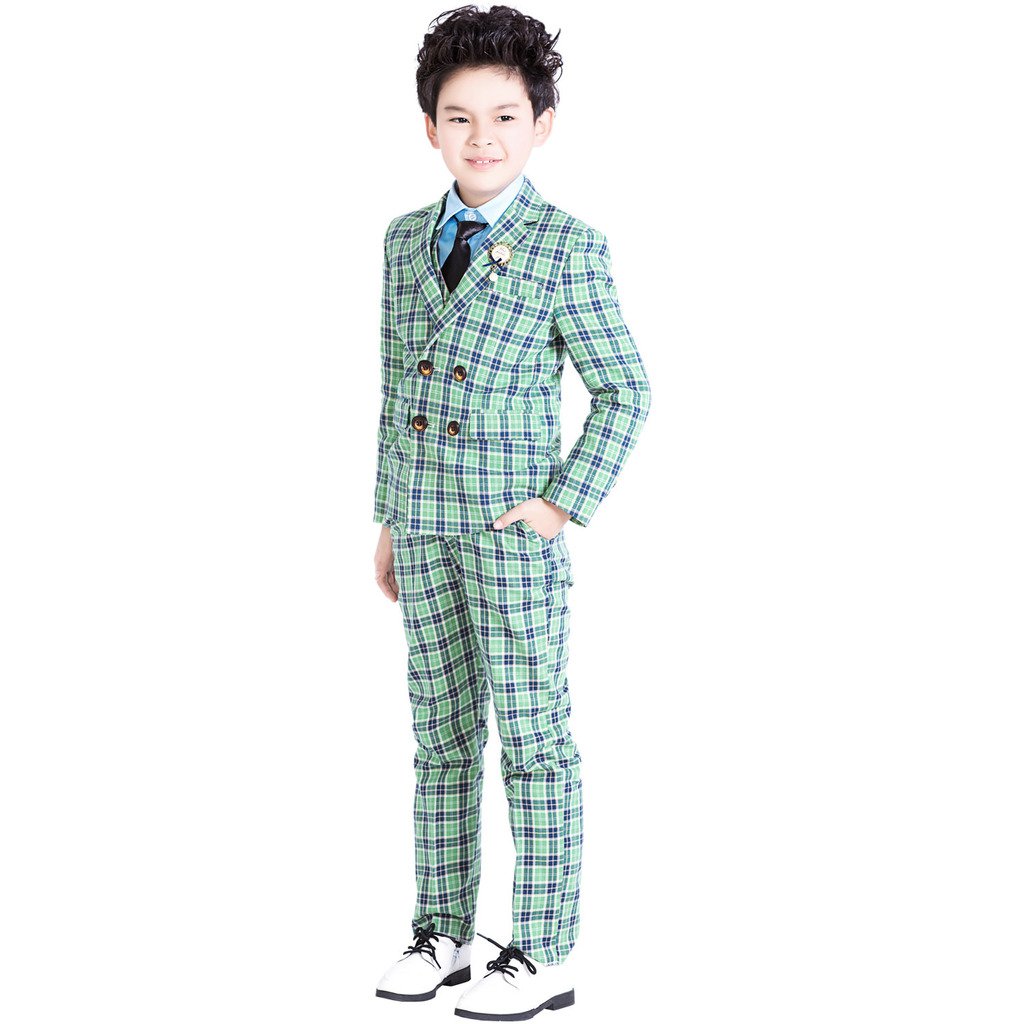 Boys' Tartan Plaid Suit for Wedding, Stage Performance & Formal Events - Kids Scottish Kilt Outfit for Pageants, Parties & Special Occasions