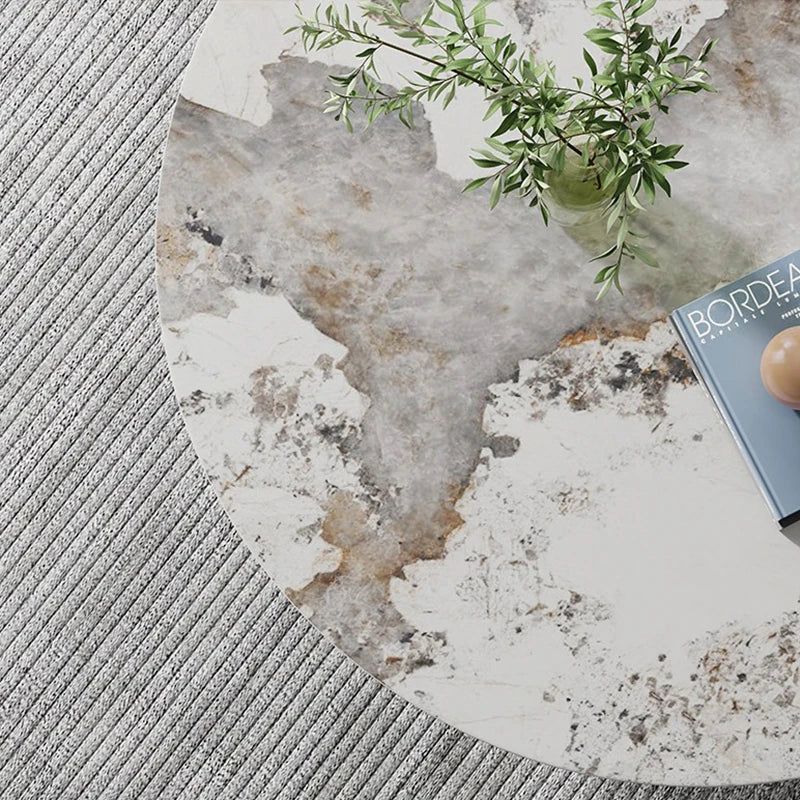 Modern Marble Coffee Table with Globe Balls Design - Elegant Living Room Centerpiece for Home Decor