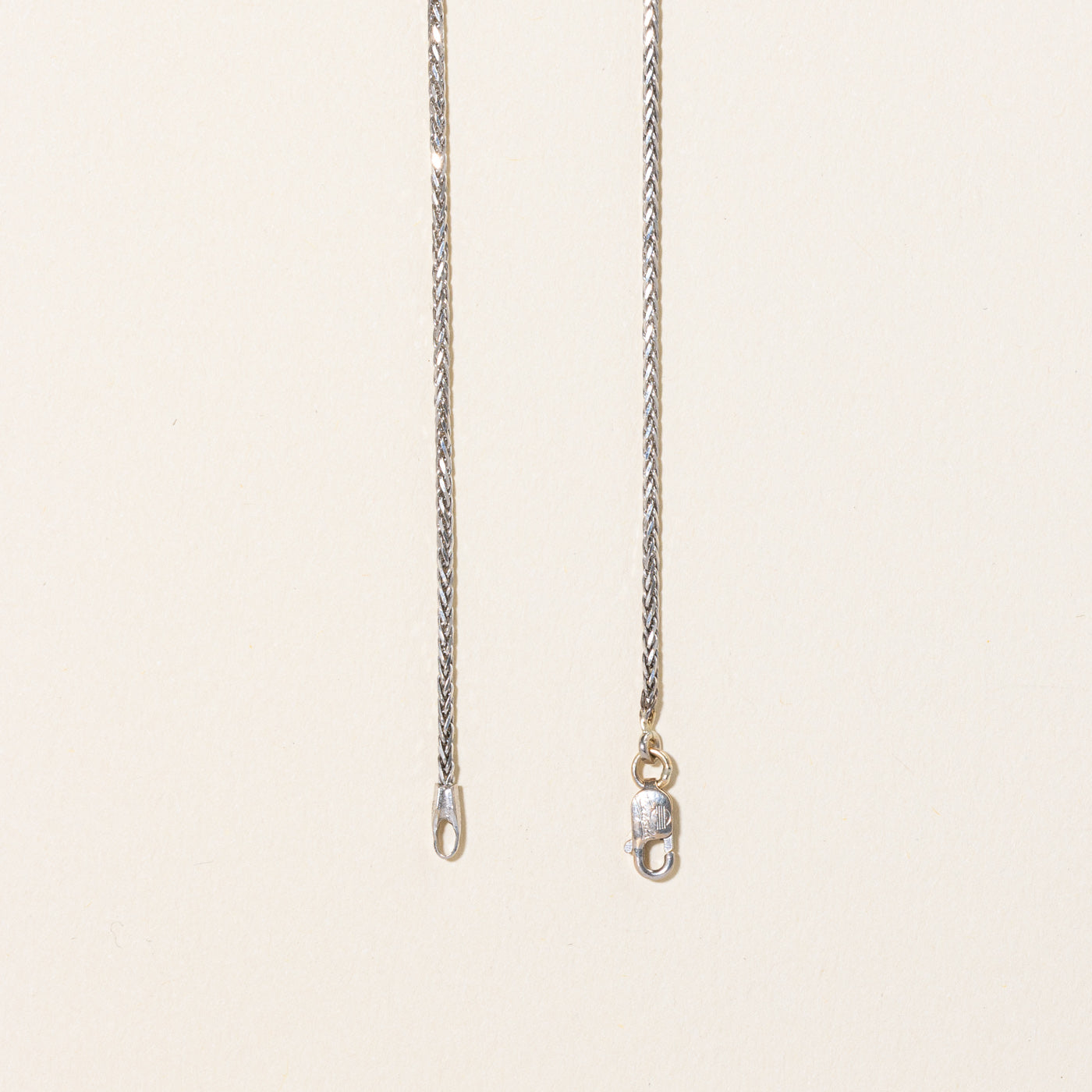 10K White Gold Wheat Chain Necklace 18 Inches - Elegant Jewelry for Women, Perfect for Everyday Wear, Gifts & Special Occasions