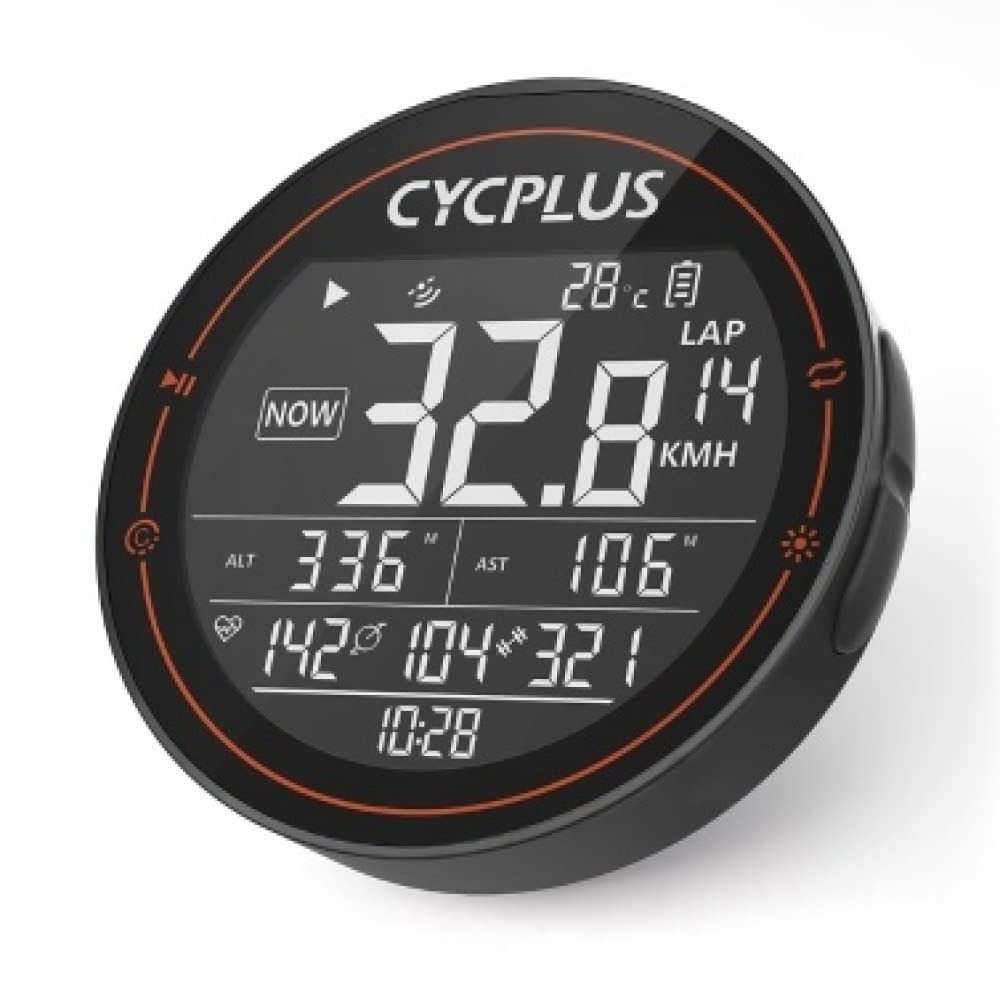 Wireless Bike Computer GPS Speedometer with ANT+ & Bluetooth - Waterproof Cycling Computer with Cadence Sensor & Heart Rate Monitor for Mountain & Road Bikes - Perfect for Training, Commuting & Outdoor Adventures