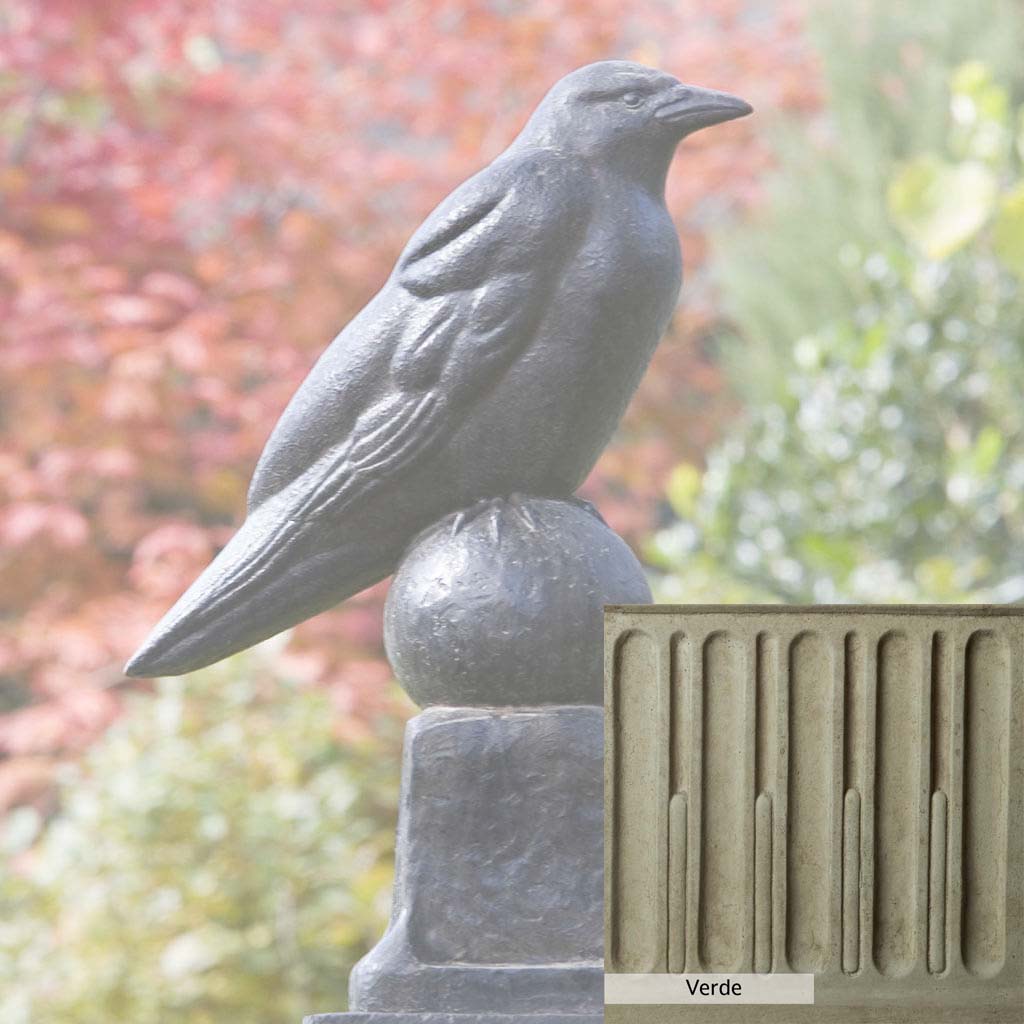 Campania International Raven Statue - Gothic Home Decor, Outdoor Garden Statue for Halloween & Gothic Decorations - Perfect for Patio, Yard, and Halloween Displays