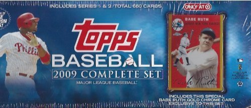 2009 Topps Baseball Complete Factory Sealed Set with Babe Ruth Chrome Refractor Card - Perfect for Collectors, Sports Memorabilia Enthusiasts & Gift Giving