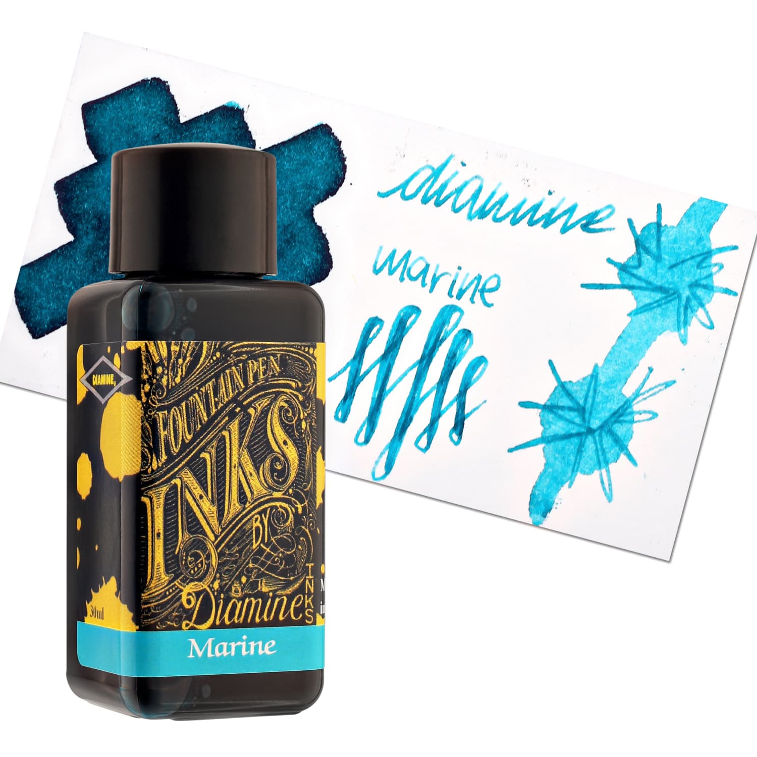 Premium Diamine Bottled Ink & Cartridges - Marine Blue for Fountain Pens | Ideal for Calligraphy, Writing & Art Projects