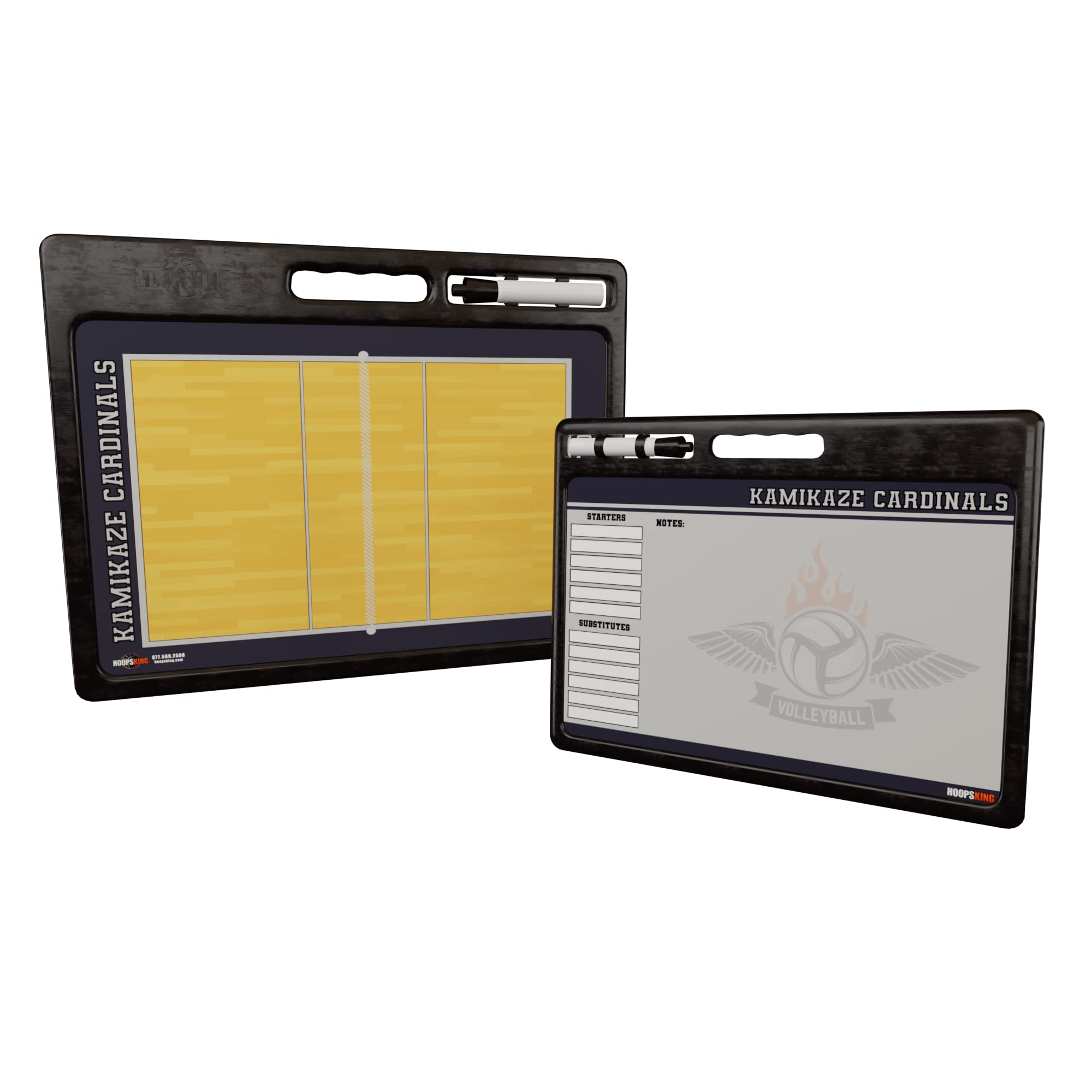 Custom Volleyball Dry Erase Whiteboard with Carry Handle & Marker Holder - Perfect Coach Gift for Volleyball Practice, Team Strategy Sessions & Game Planning